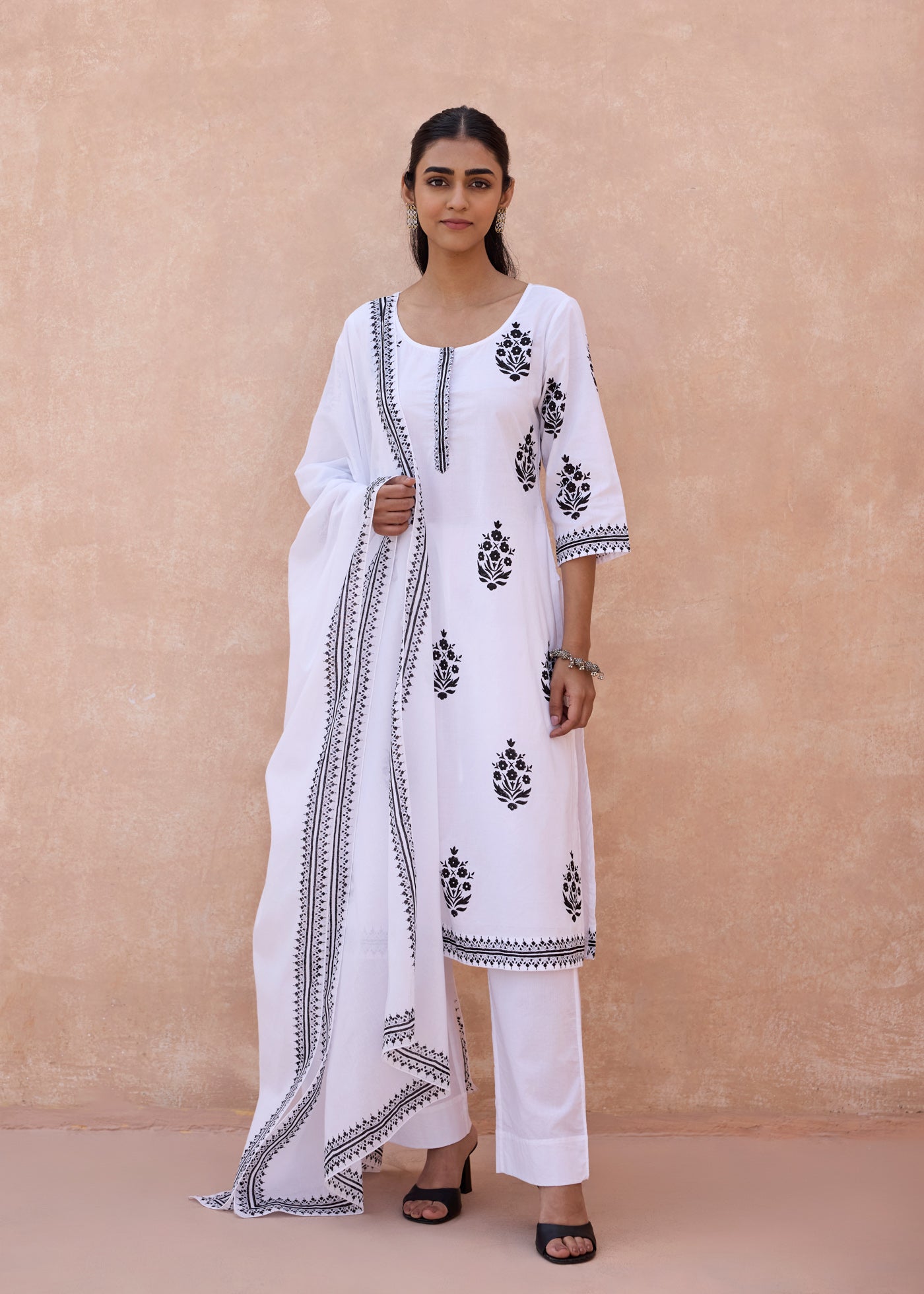 Printed Border Cotton Dupatta