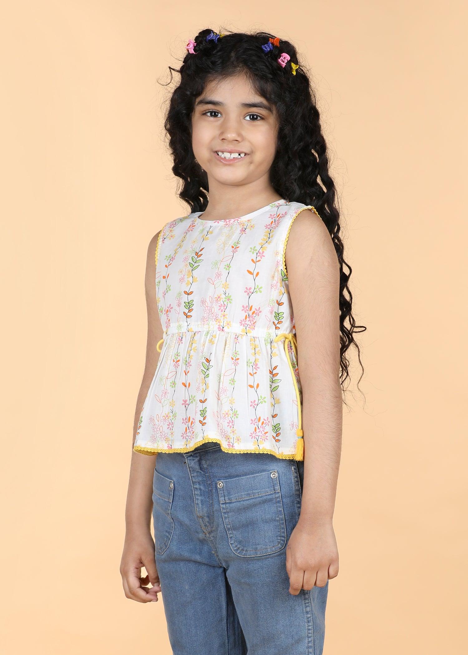 Multi Cotton Peplum Top Girls (6 Months -12 Yrs) Ratan Texprocess Pvt. Ltd