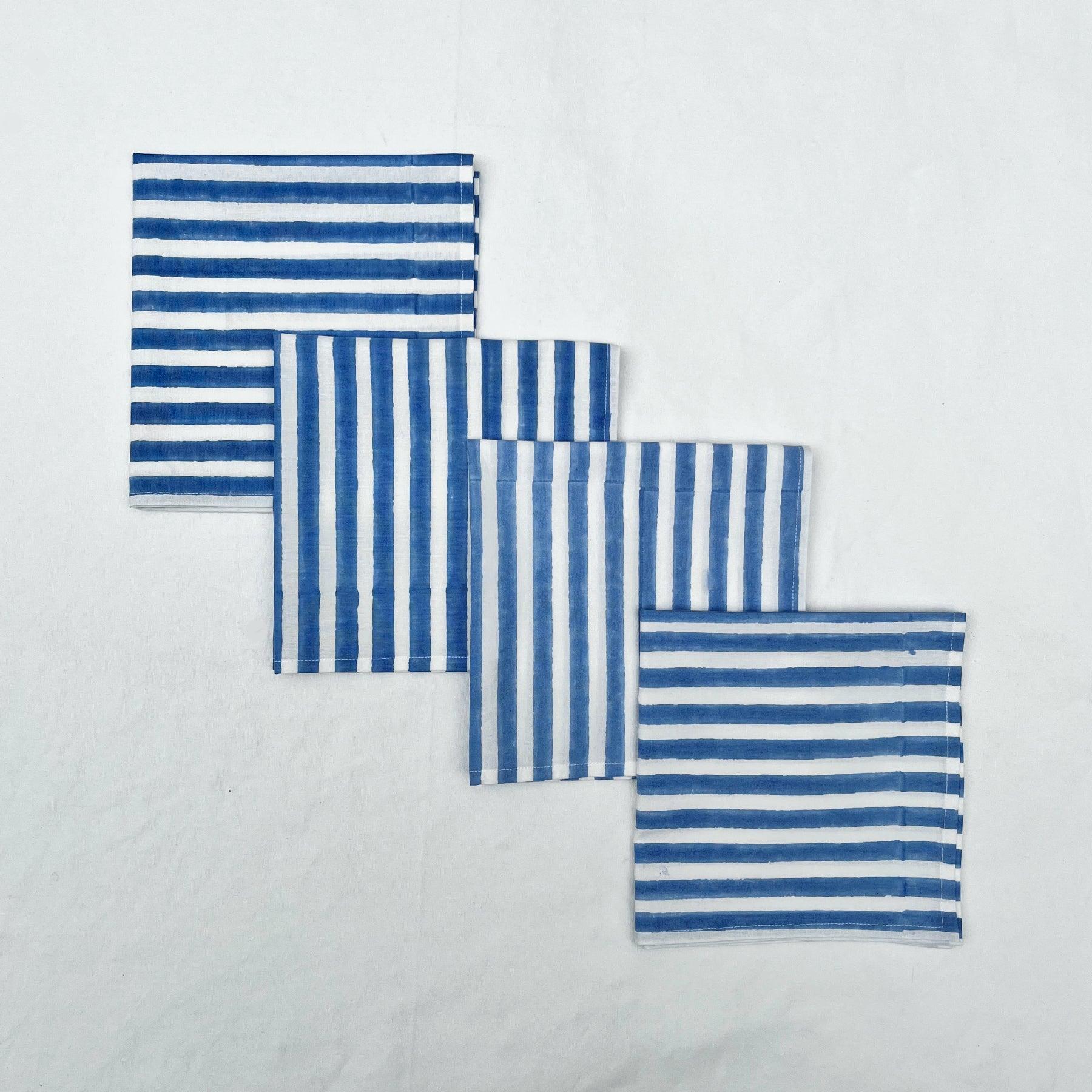 Blue Stripe Napkin- Set of 6