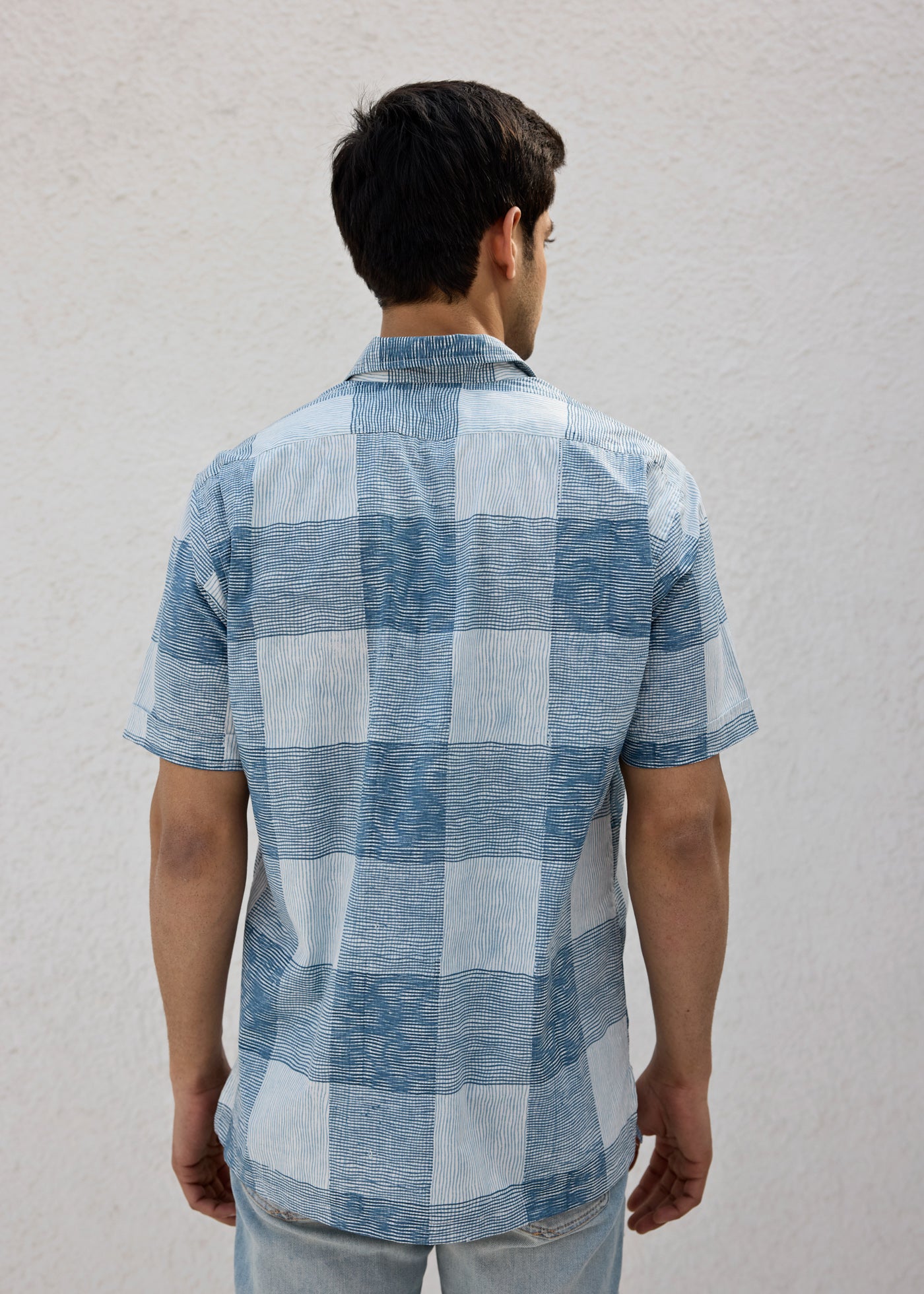 Half Sleeves Shirt-Blue