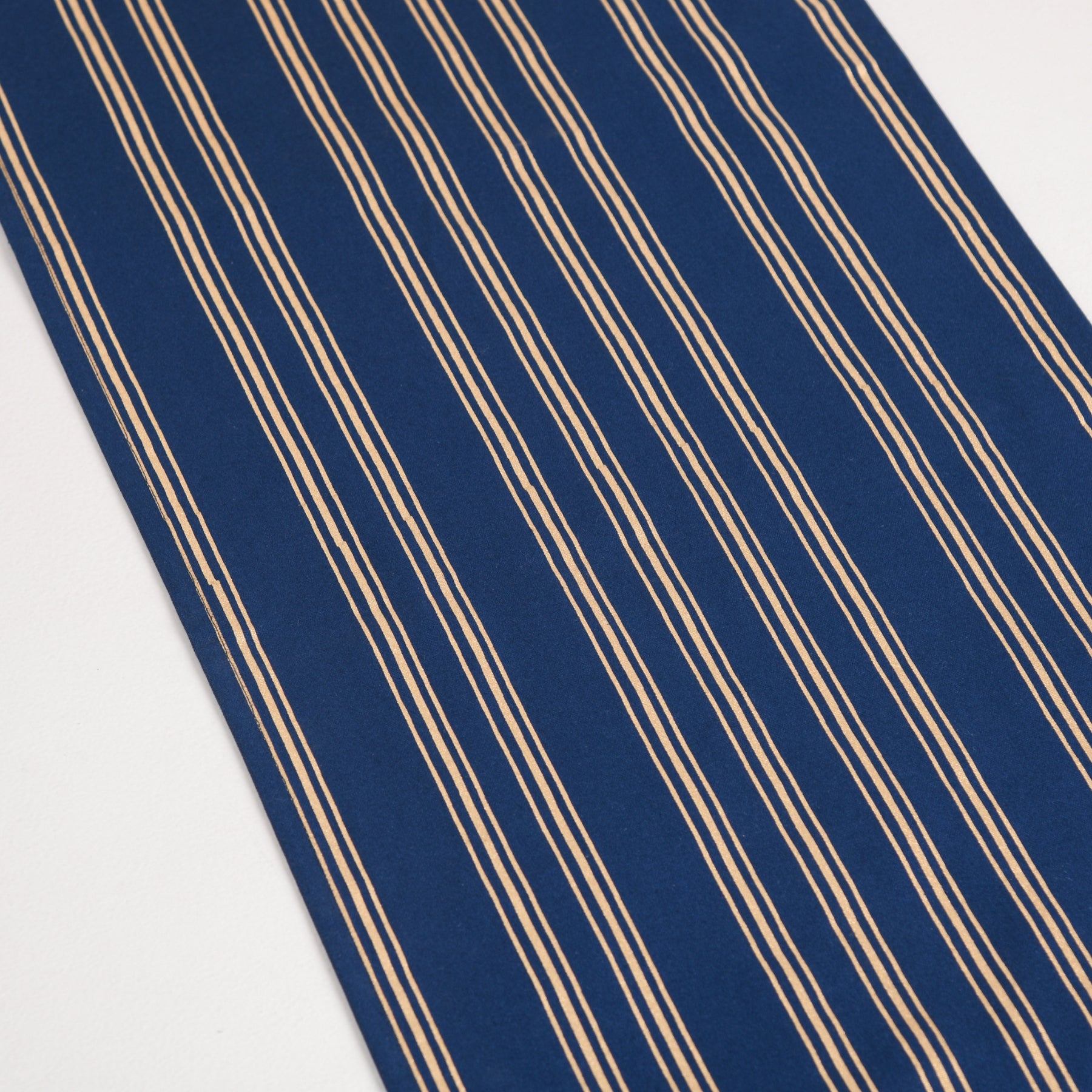 Linear Stripe Blue-Gold Runner Ratan Texprocess Pvt. Ltd