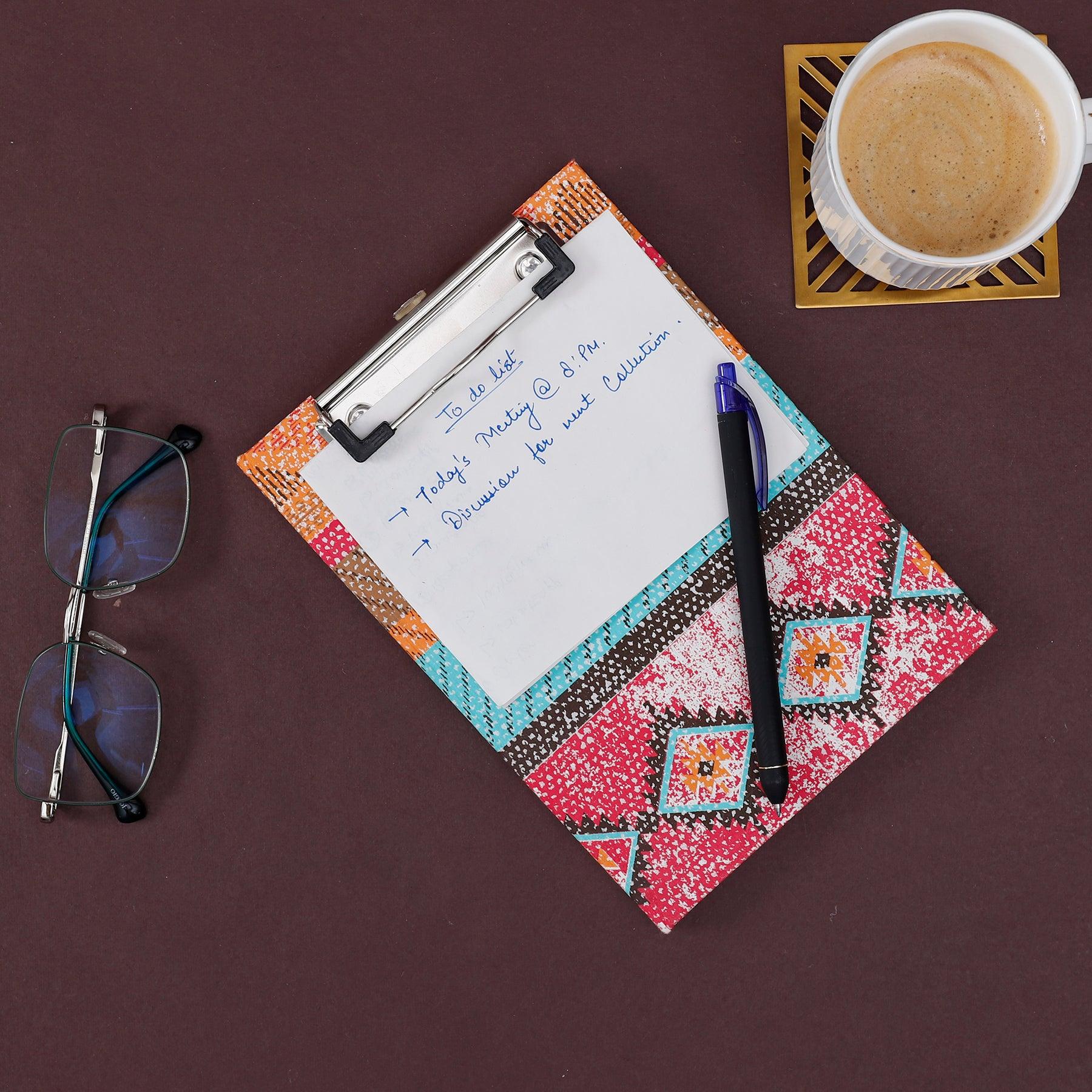 Kaleen Multicolor Clip Notepad