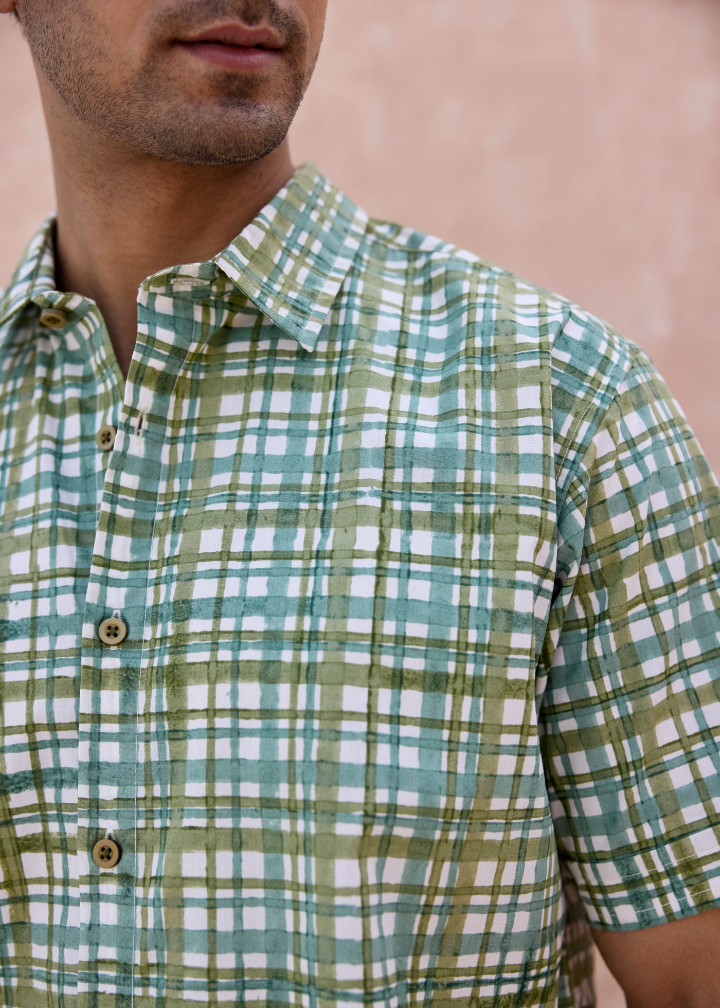 Half Sleeves Shirt -Green