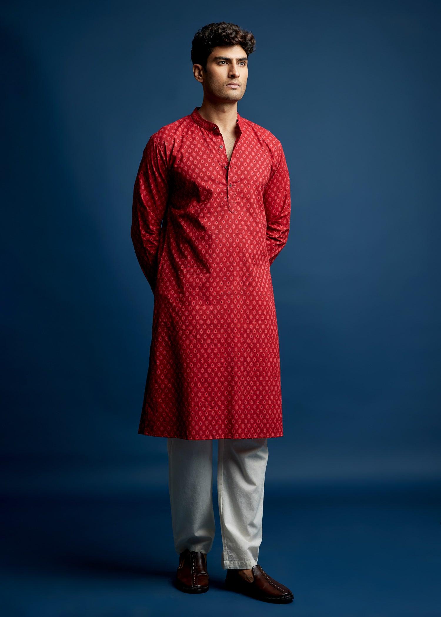 Men's Kurta- Buti Print