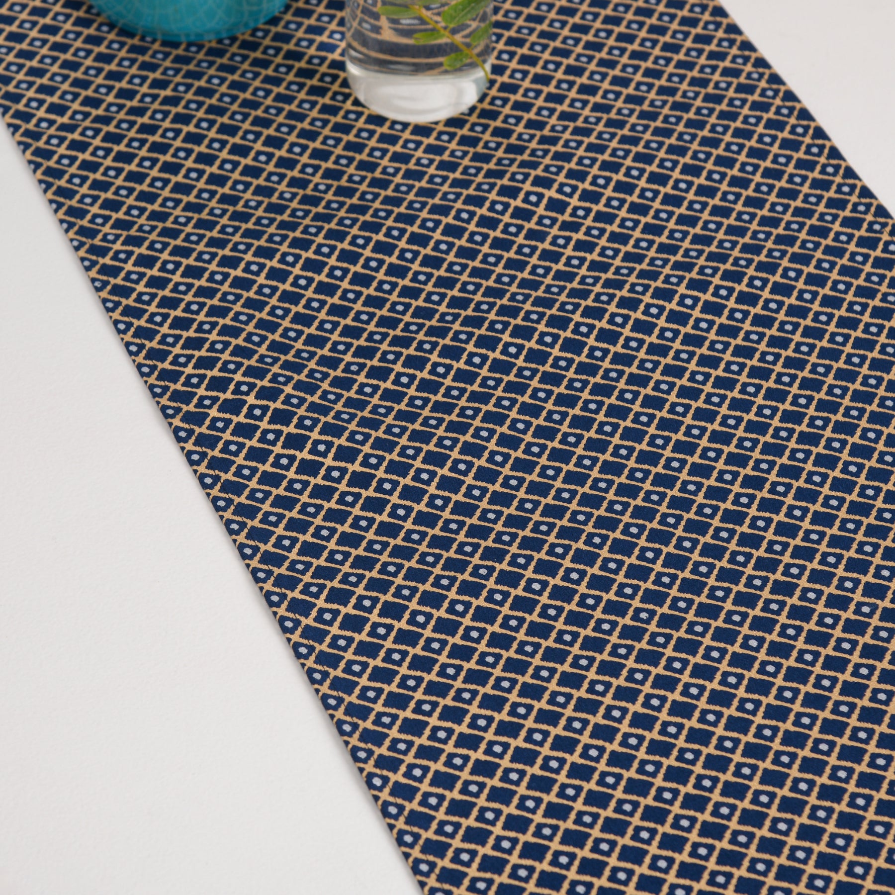 Hazy Diamond Navy-Blue/Gold Runner Ratan Texprocess Pvt. Ltd