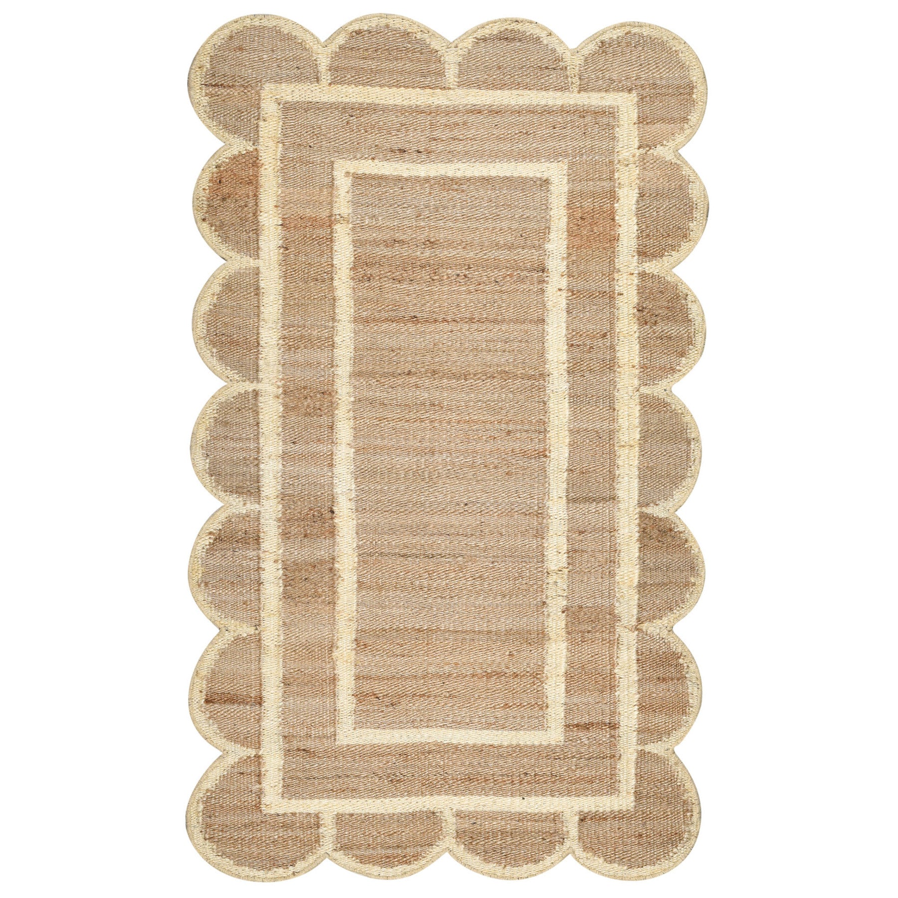 The Authentics Jute Rugs-Natural and Bleach White