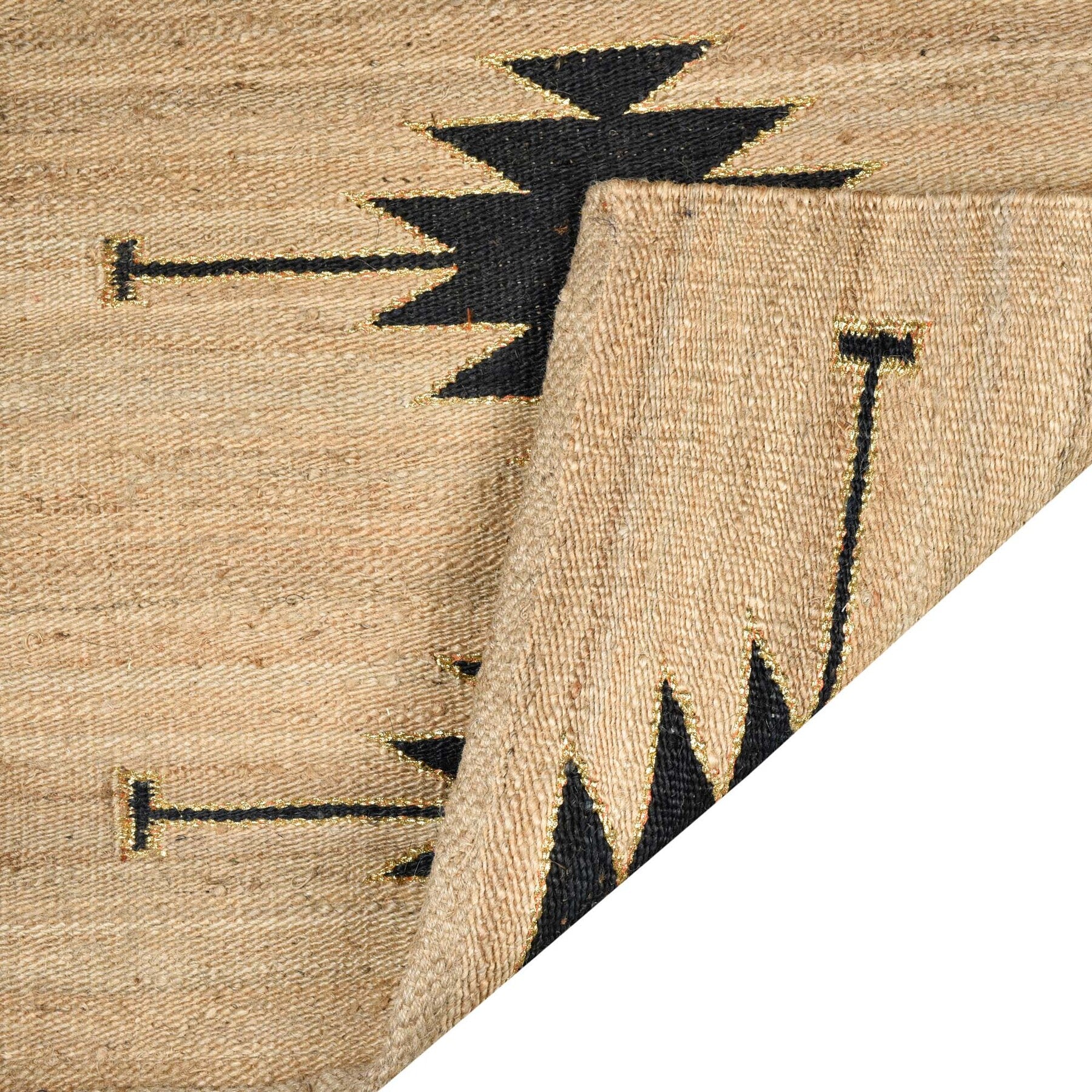 Dazzle Jute Rugs-Natural and Black