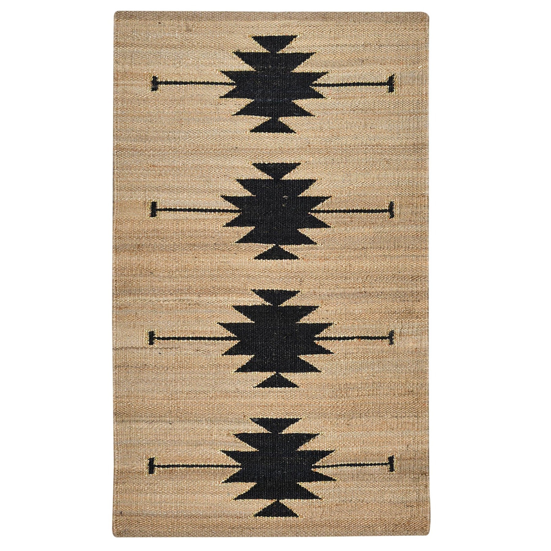 Dazzle Jute Rugs-Natural and Black