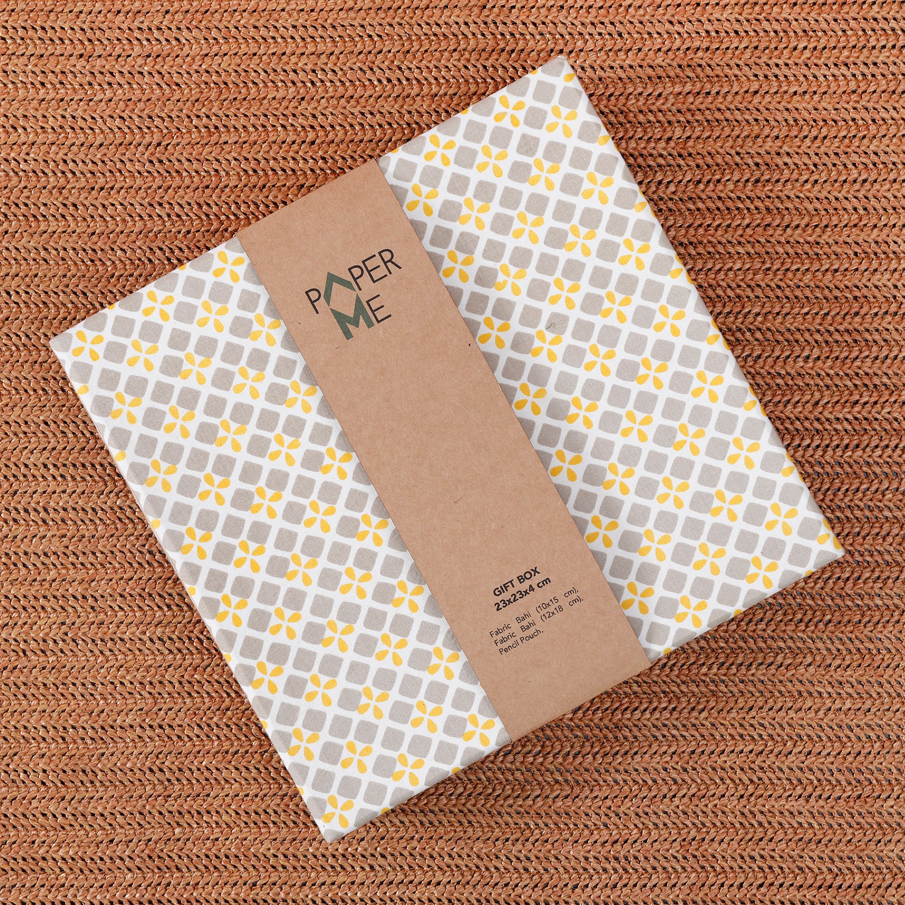 Tiles Aqua & Yellow Stationery Gift Set