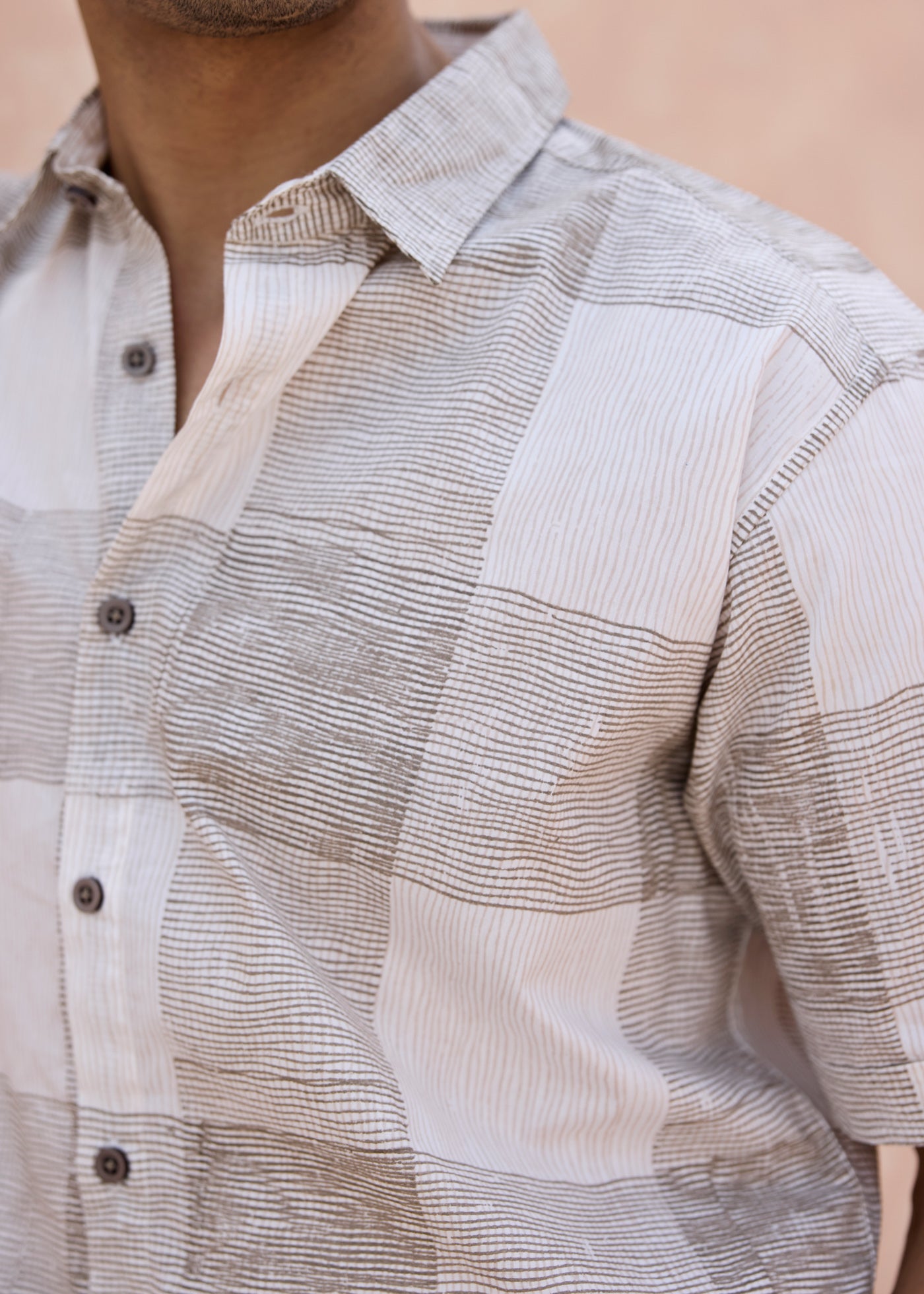 Half Sleeves Shirt -Beige