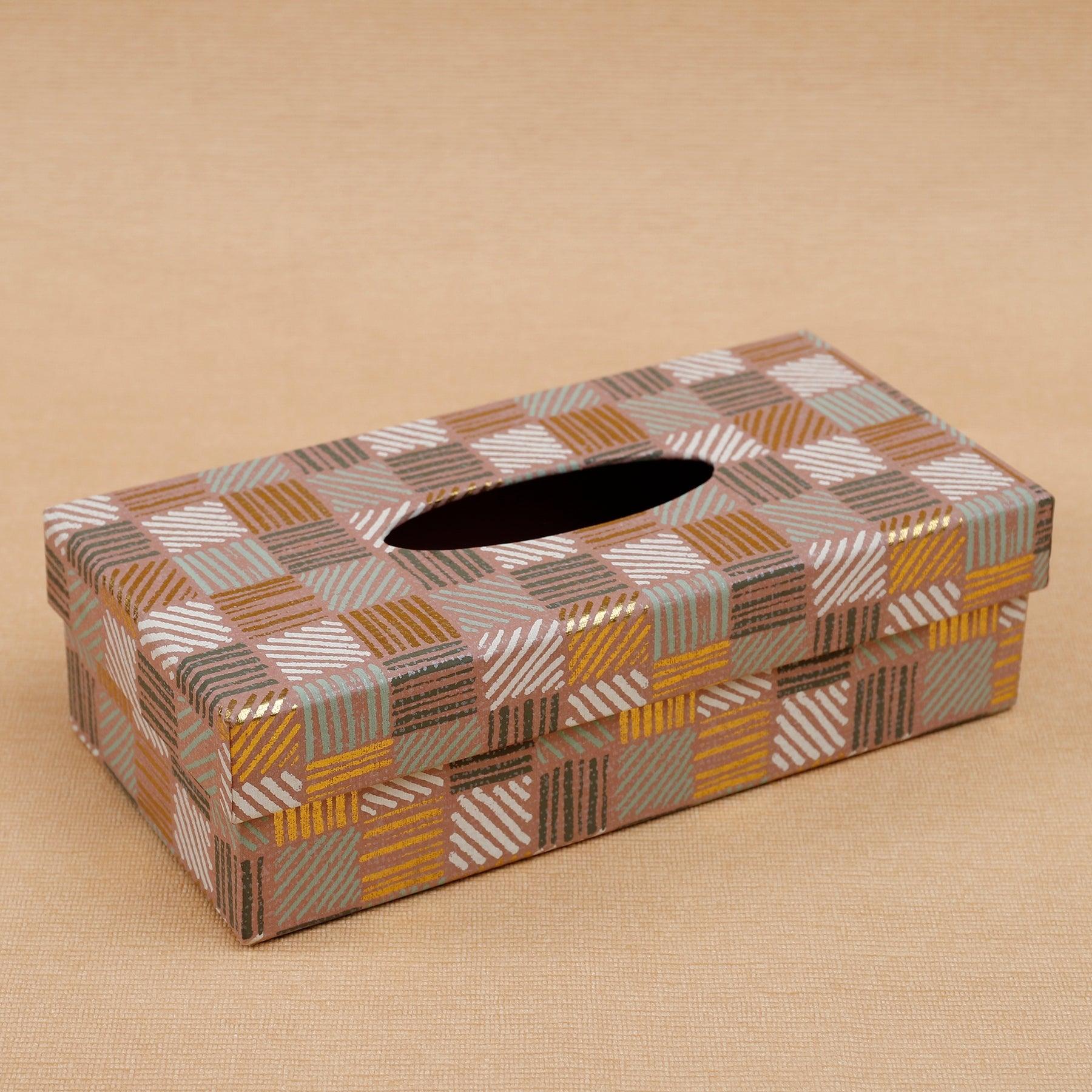 Maati Beige Tissue Box Holder