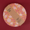 Block Story Flower Buti Brown & Peach Round Box Set of 2