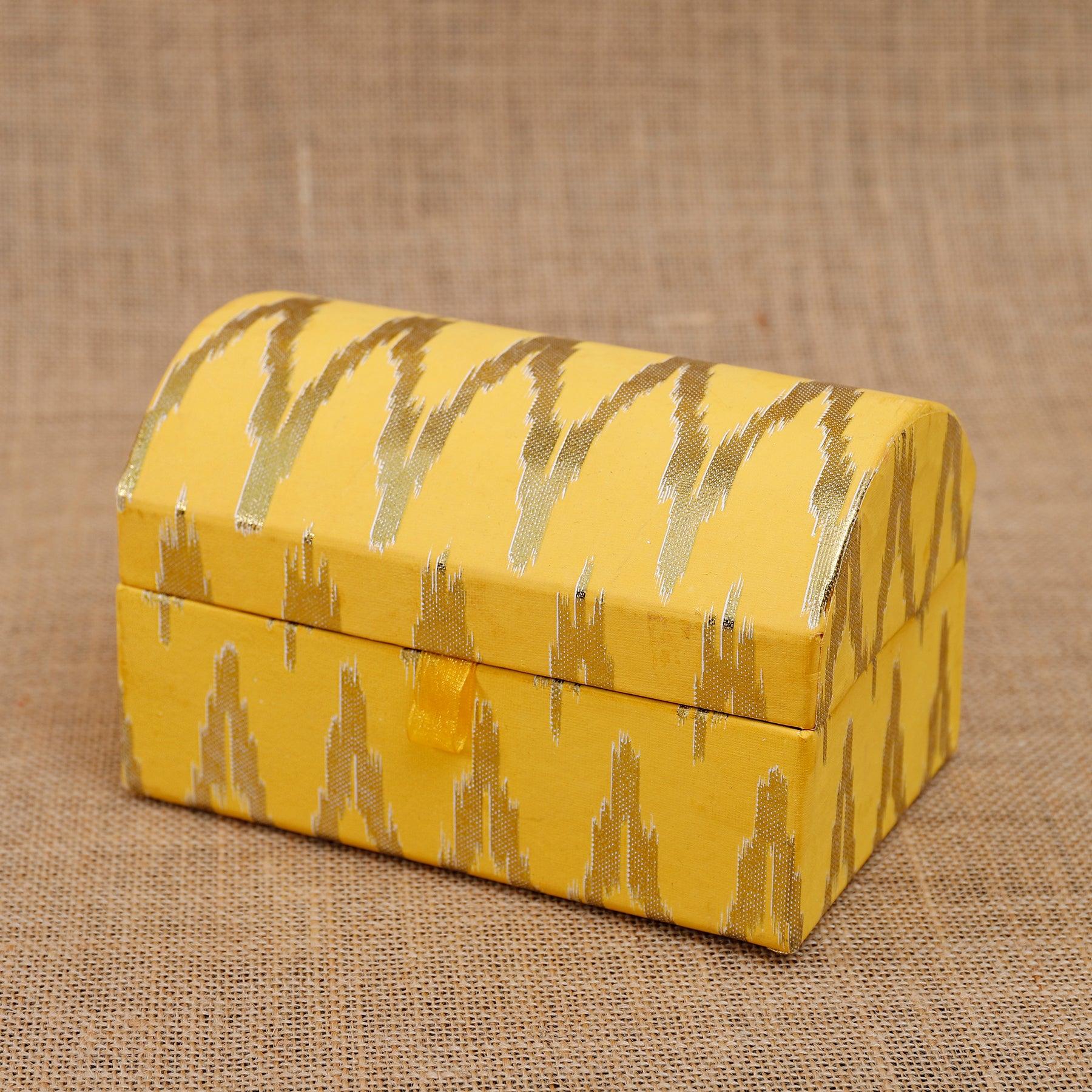 Ikat Yellow Sandook Box