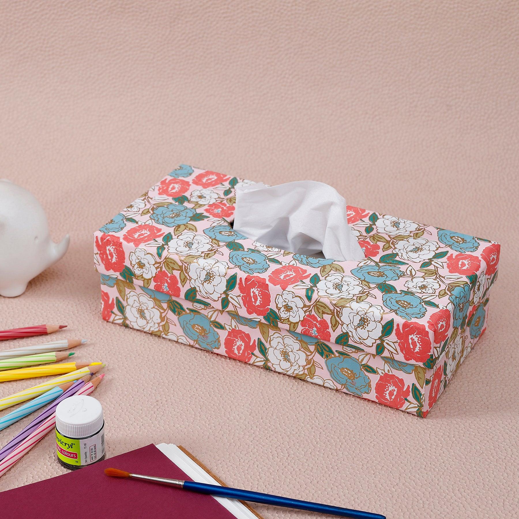 Phool Peach Tissue Box Holder