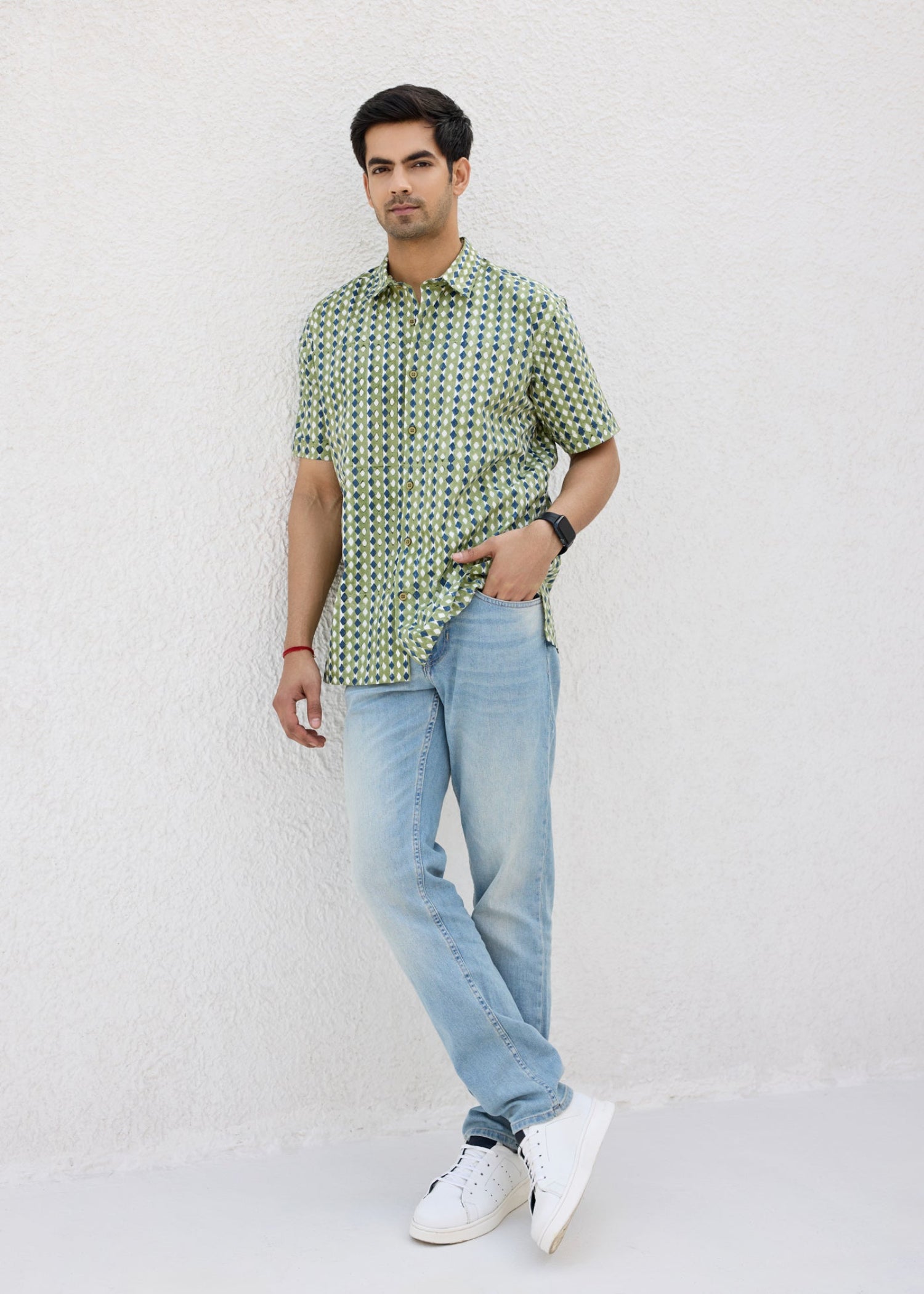 Half Sleeves Shirt -Olive/Green