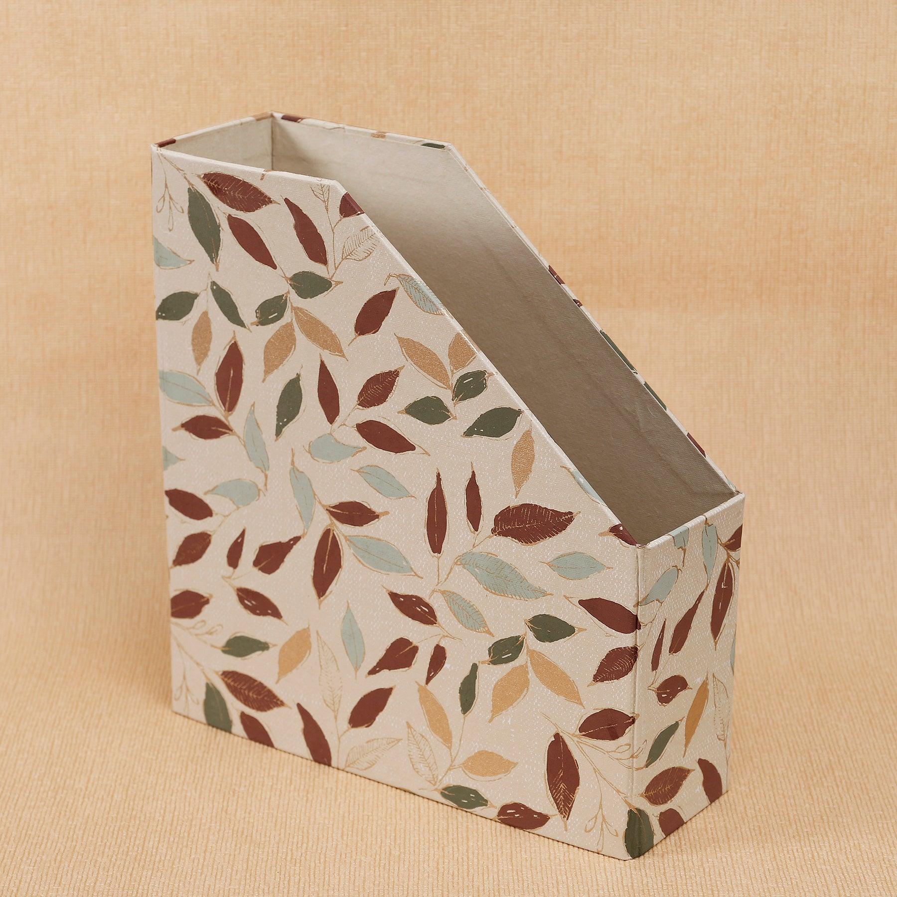 Maati Beige Collapsible Magazine Holder