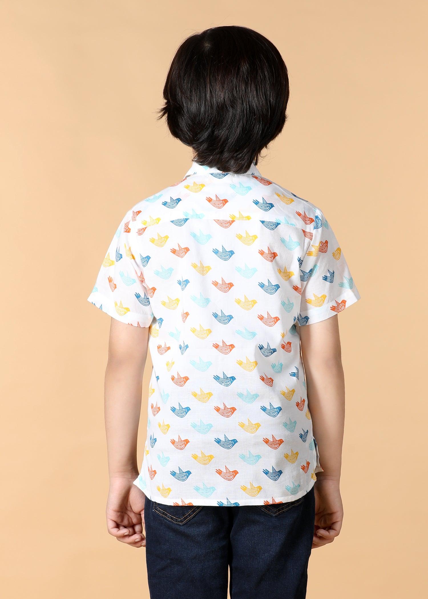 Multi Cotton Boys Shirt