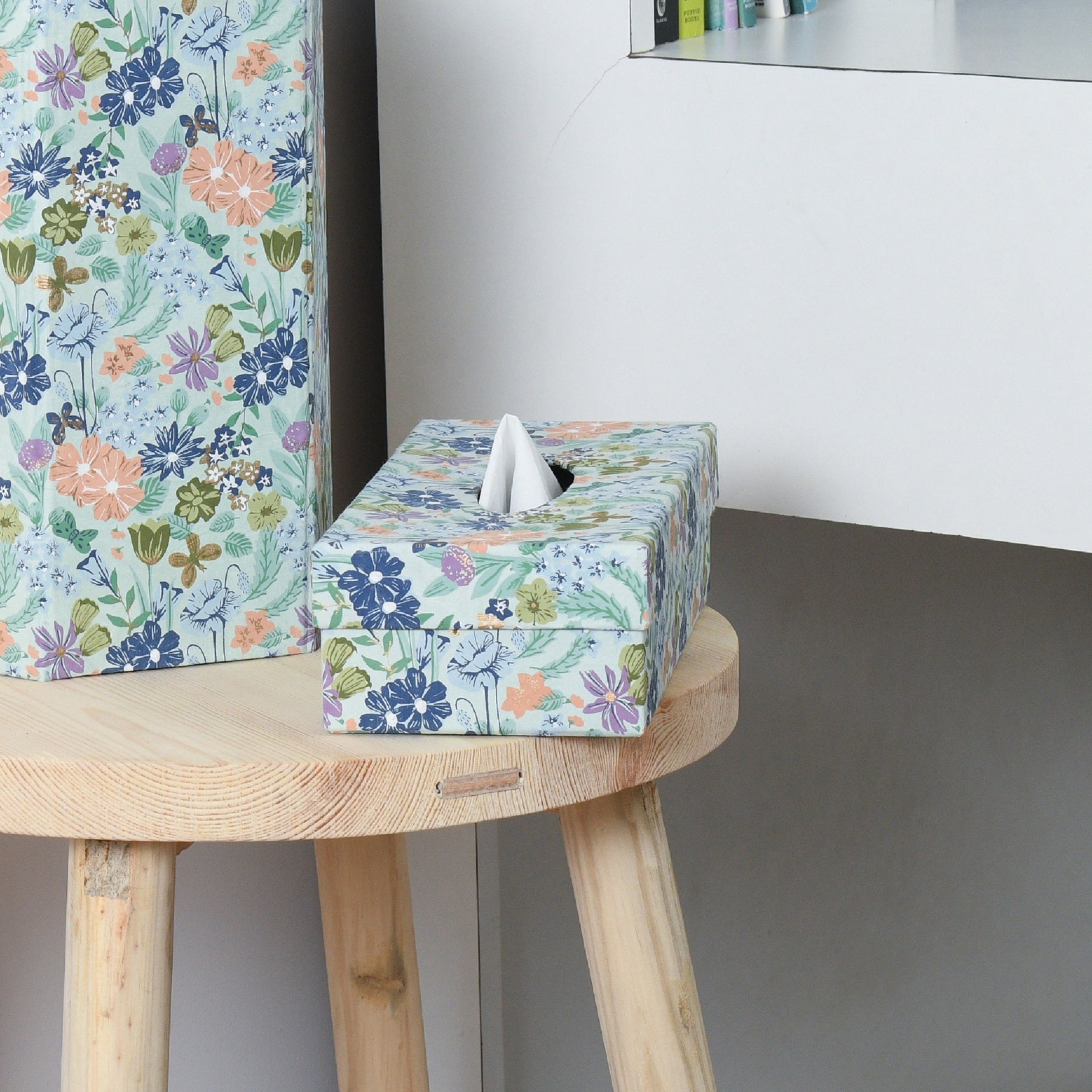 Bageecha Blue Tissue Box Holder