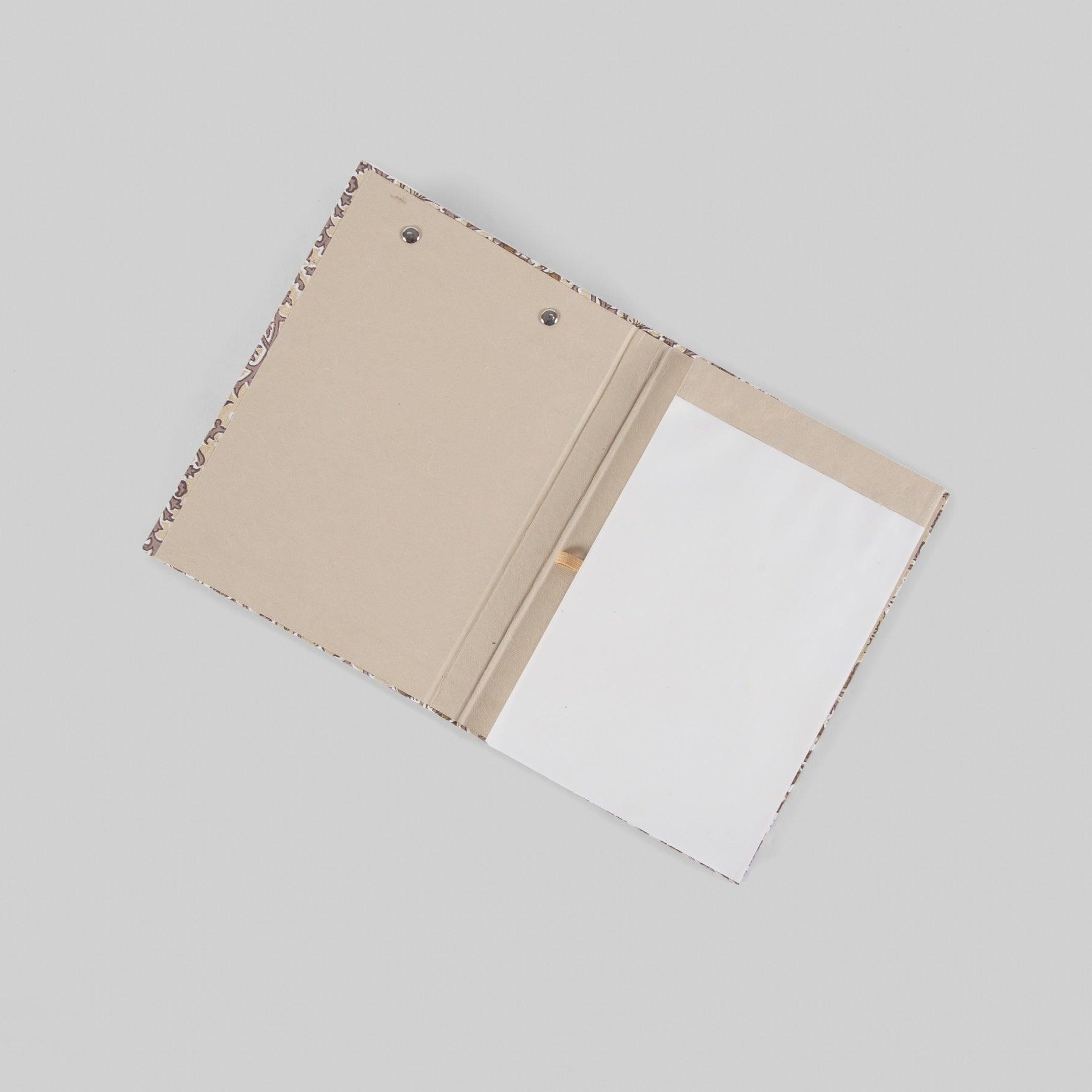 Block Story Jaal Beige Clip Notepad