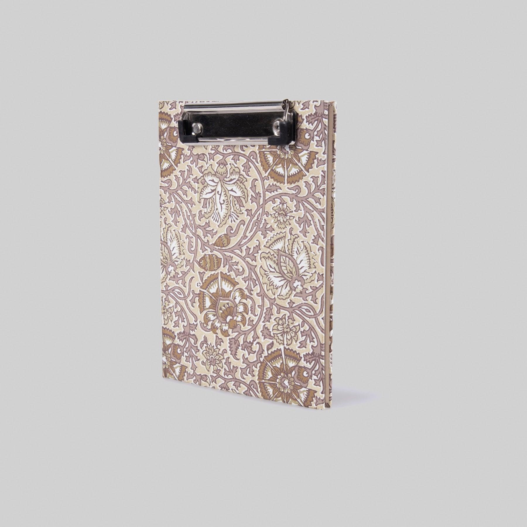 Block Story Jaal Beige Clip Notepad