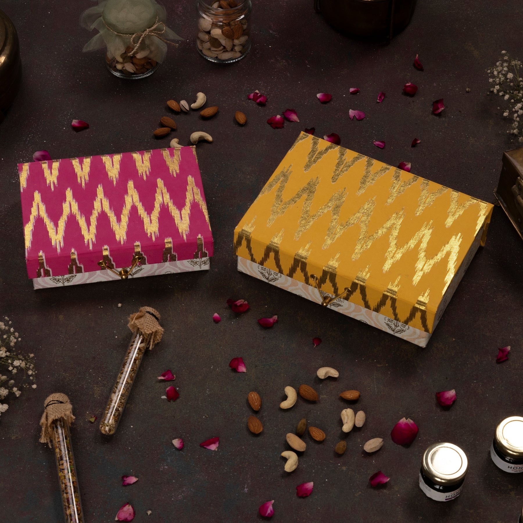 Ikat Yellow Medium Gift Box