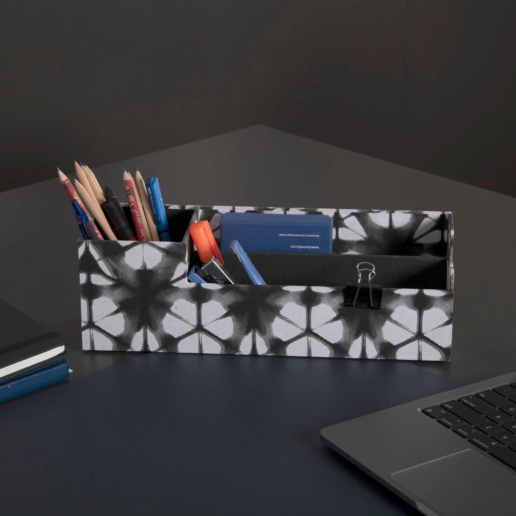 Black & White Large Desk Organiser