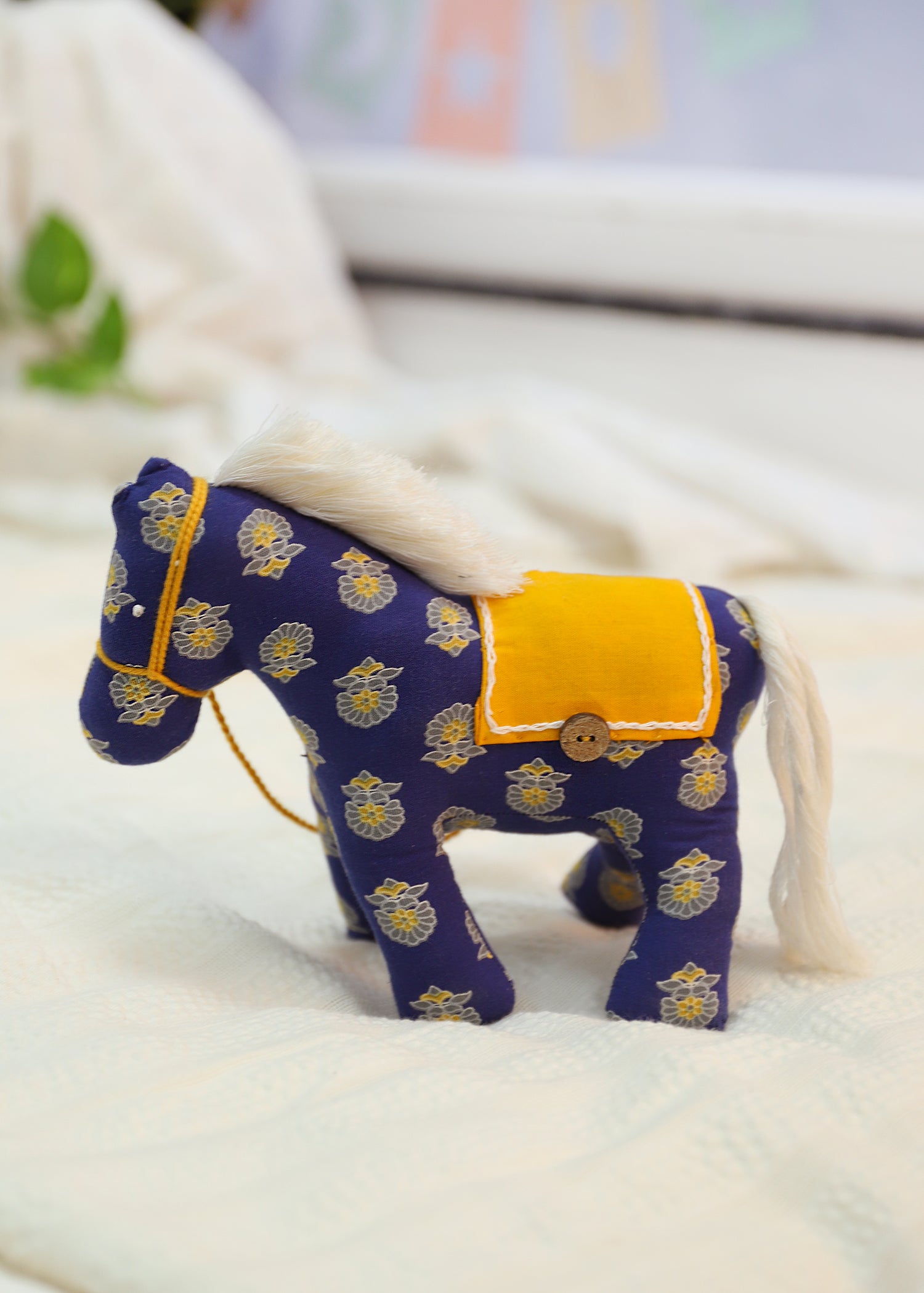 Horsie Horse Plush Toy-Navy/Blue