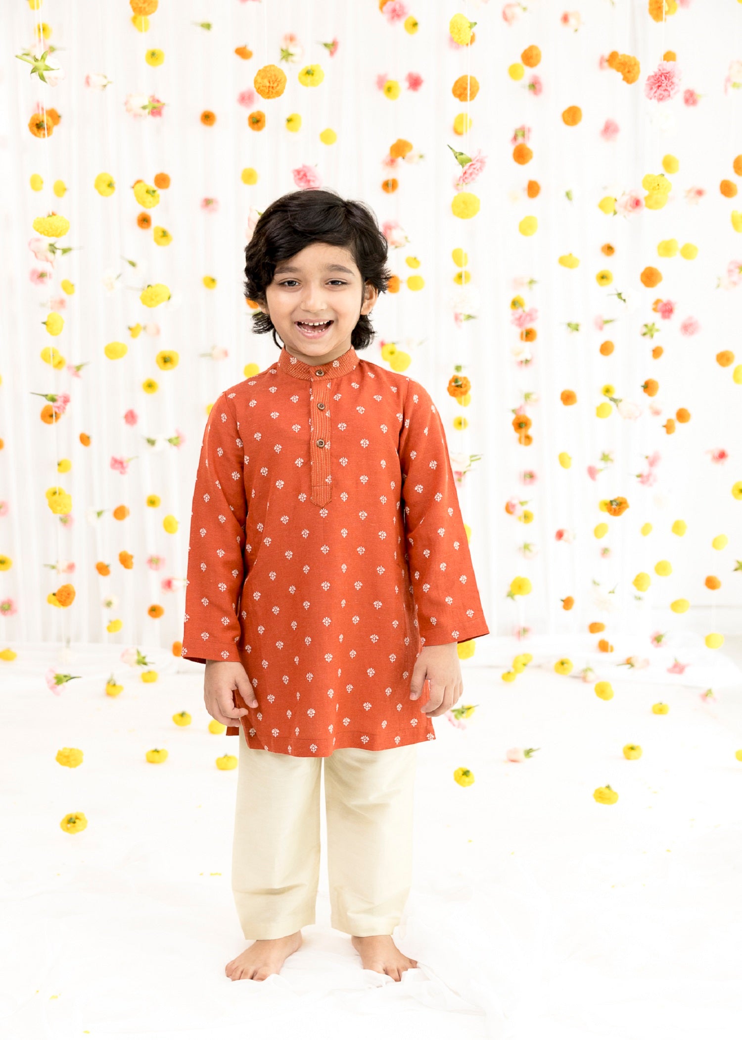 Rust Festive Kurta Boys (6 Months-14 Years)