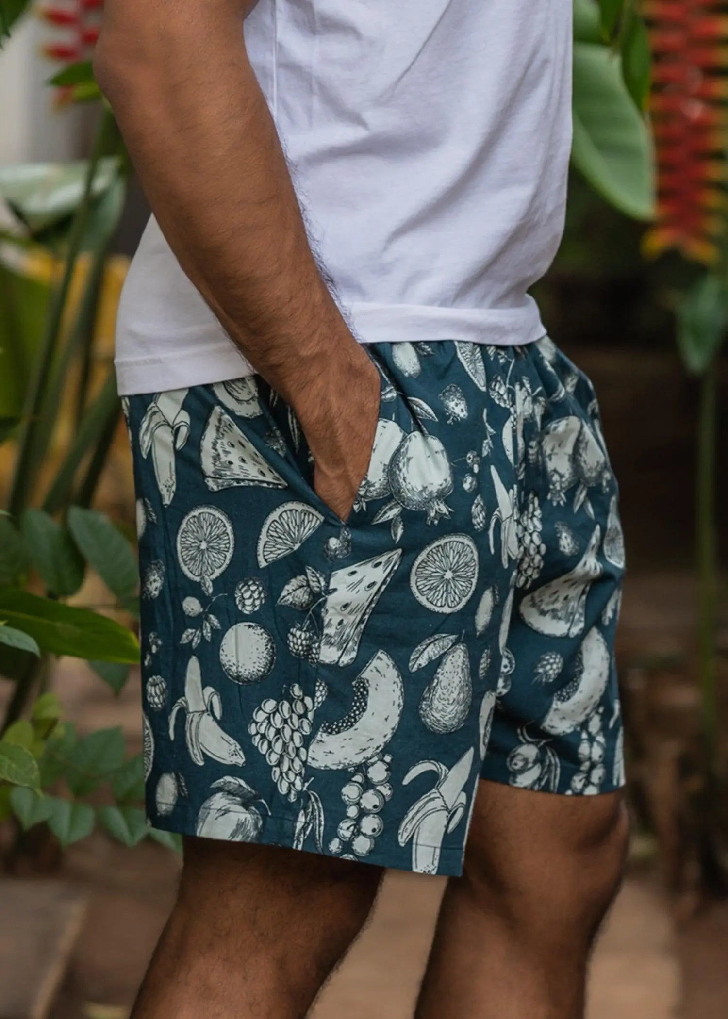 Indigo Fruit Punch Men Poplin Shorts