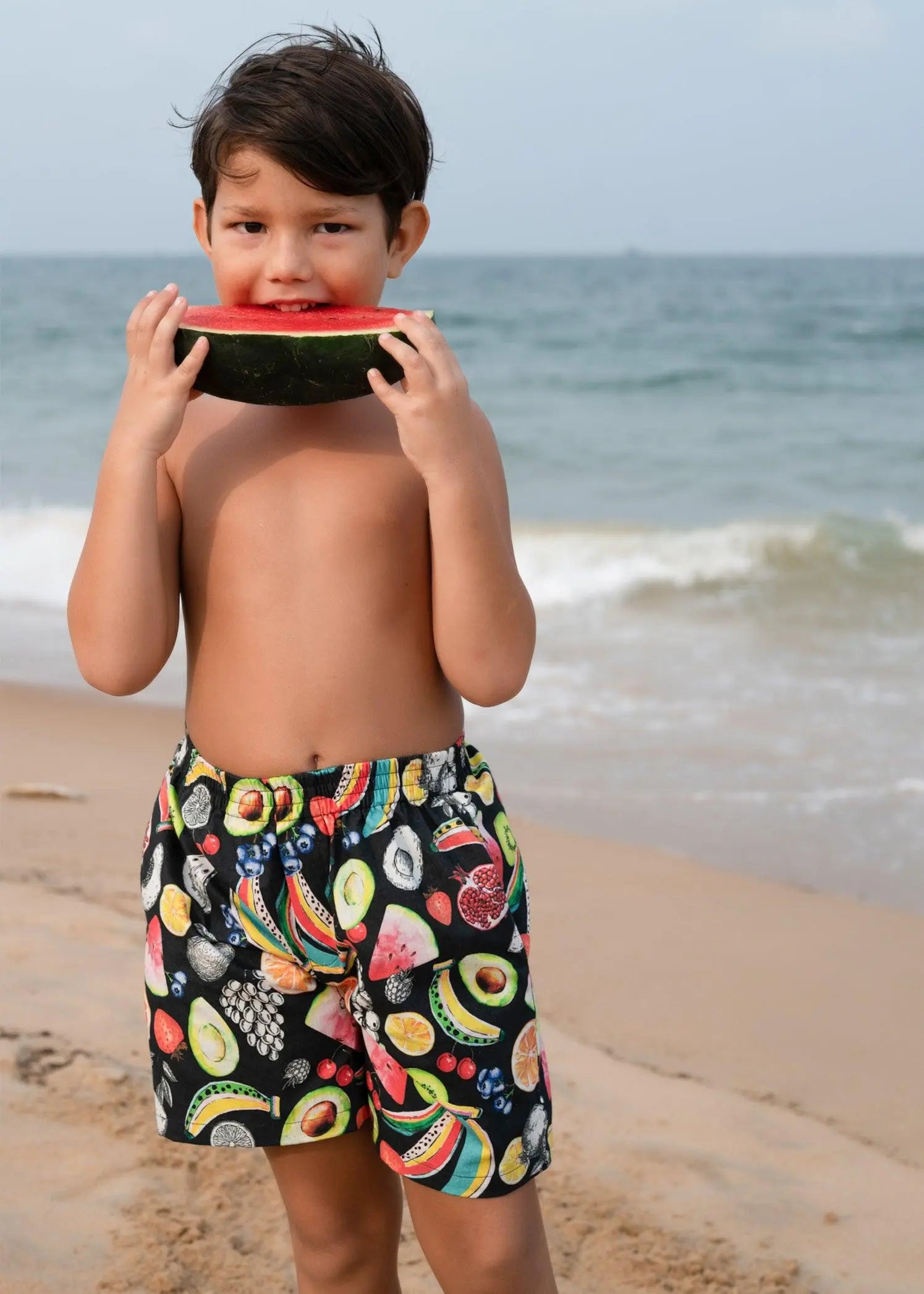 Multi Black Boys Poplin Shorts (1-14YRS)