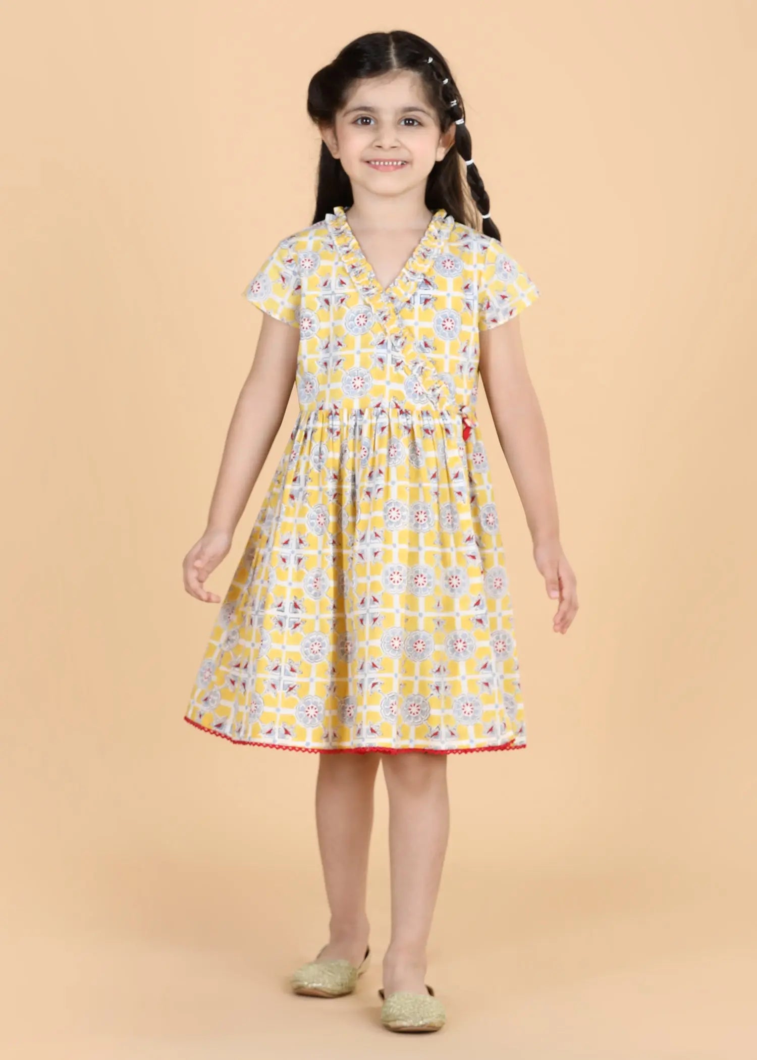 Yellow Cotton Sanya Dress Girls (6 Months- 9 Yrs)