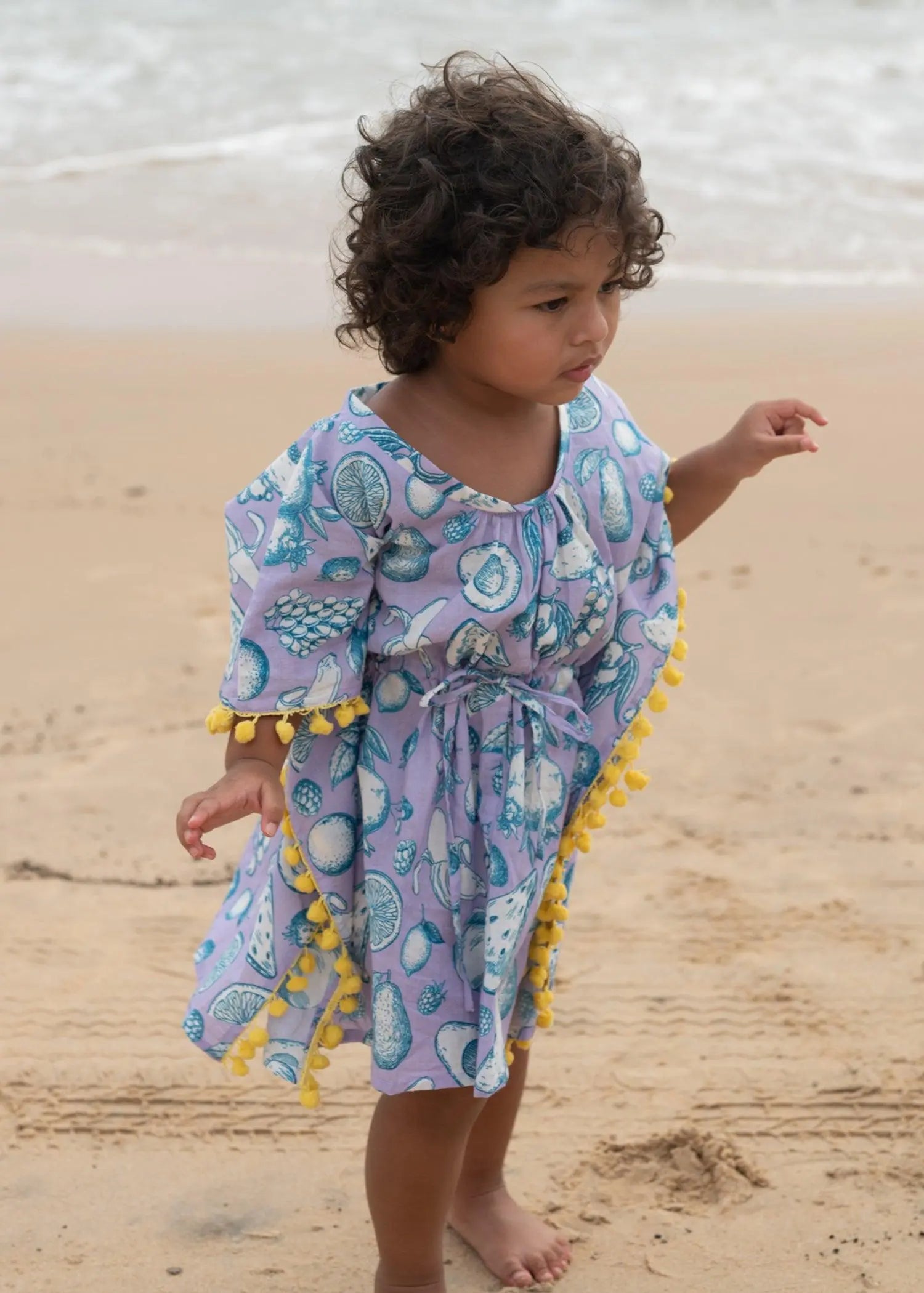 Lavendar Fruit Punch Girls Cotton Kaftan