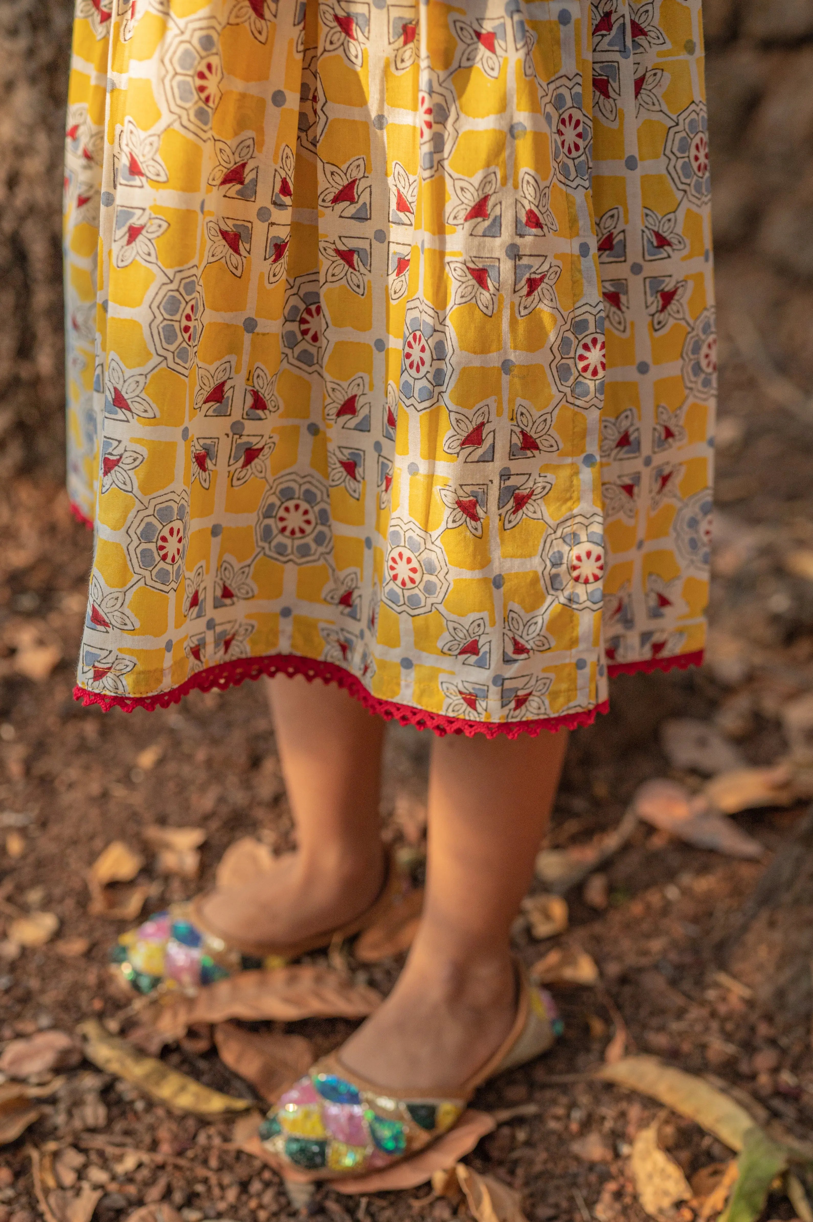 Yellow Cotton Sanya Dress Girls (6 Months- 9 Yrs)