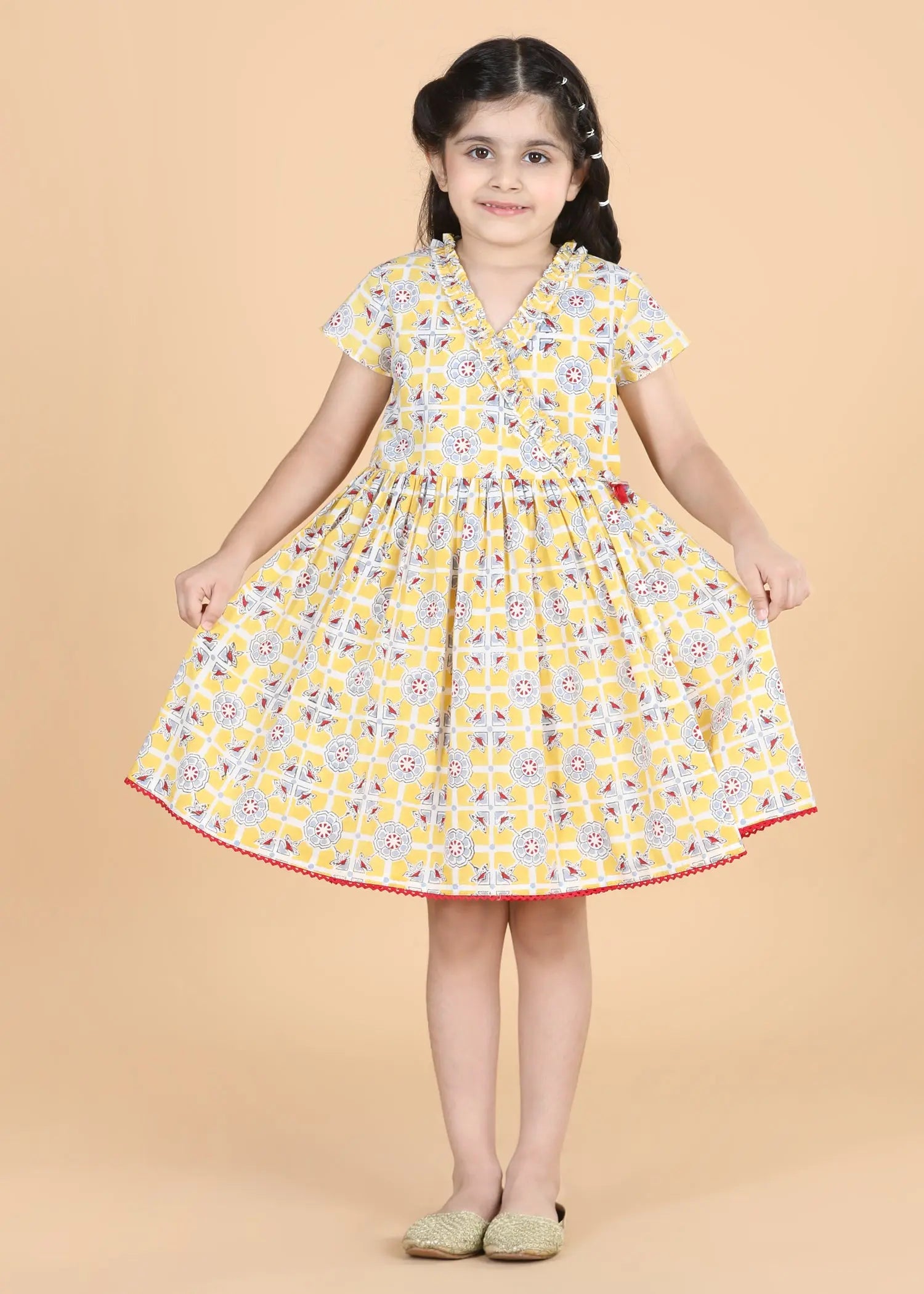 Yellow Cotton Sanya Dress Girls (6 Months- 9 Yrs)