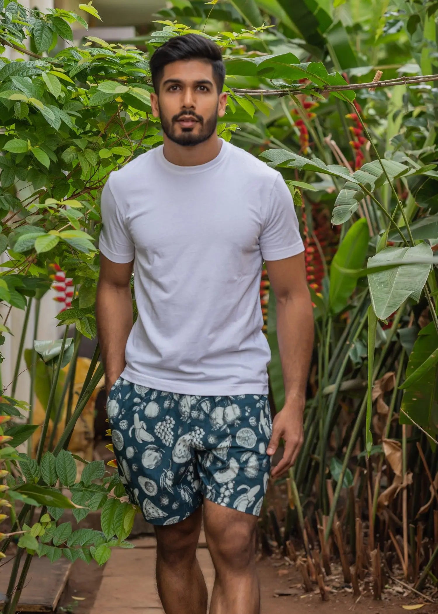 Indigo Fruit Punch Men Poplin Shorts