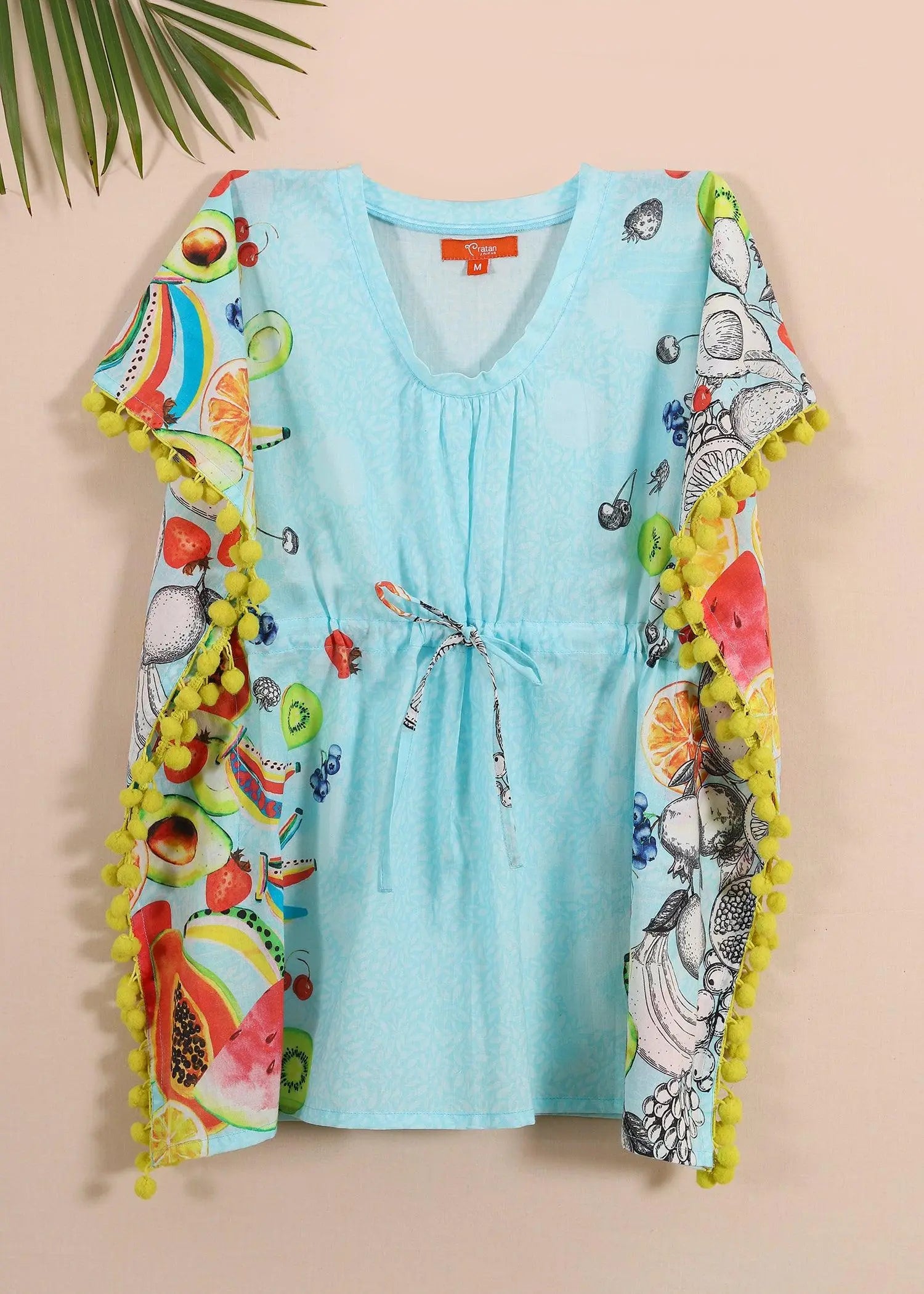 Blue Fruit Punch Girls Cotton Kaftan