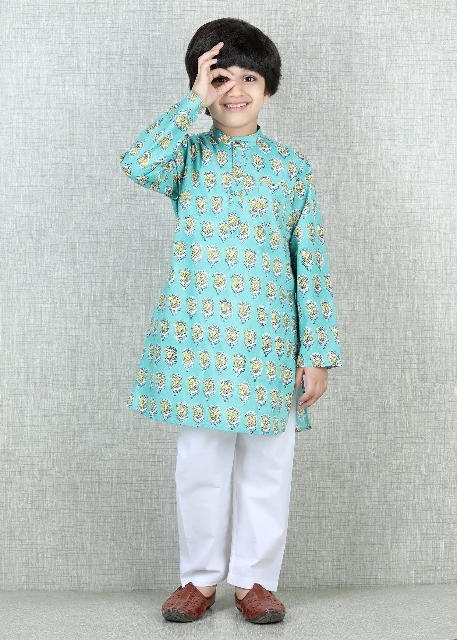 Aqua Cotton Full Sleeve Kurta Boys (2 -12 Yrs)