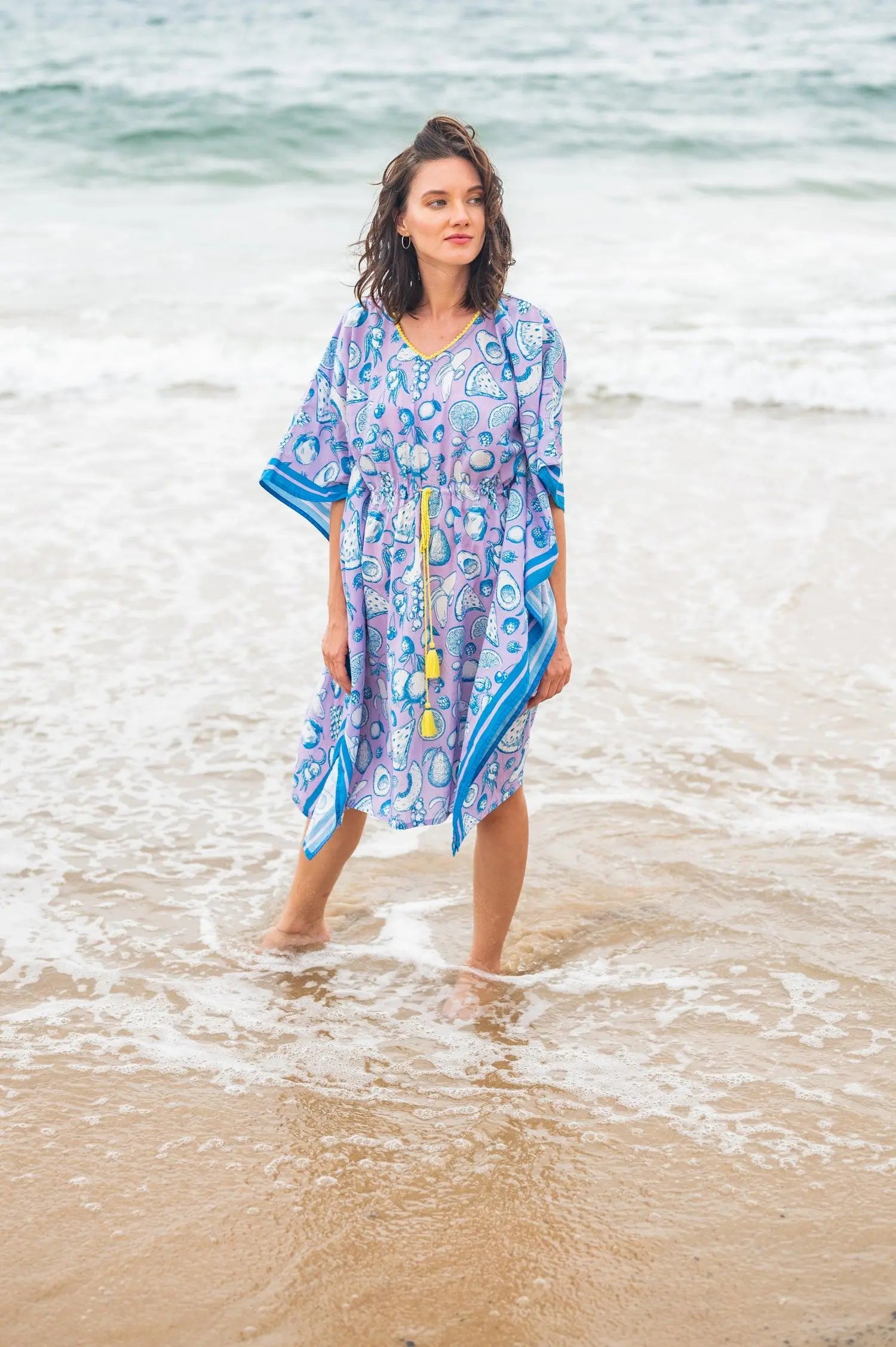 Lavendar Fruir Punch Short Cotton Kaftan