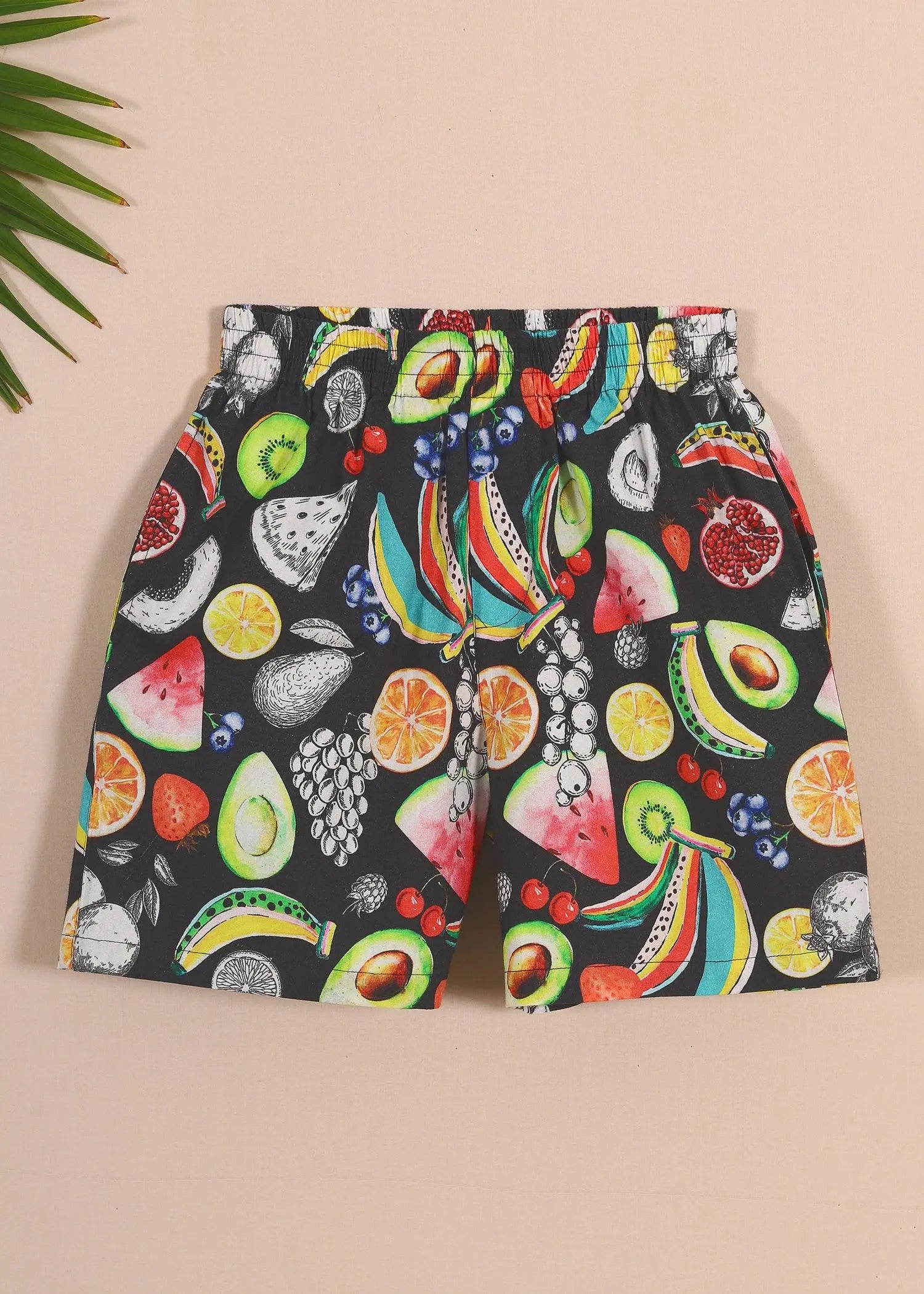 Multi Black Boys Poplin Shorts (1-14YRS)