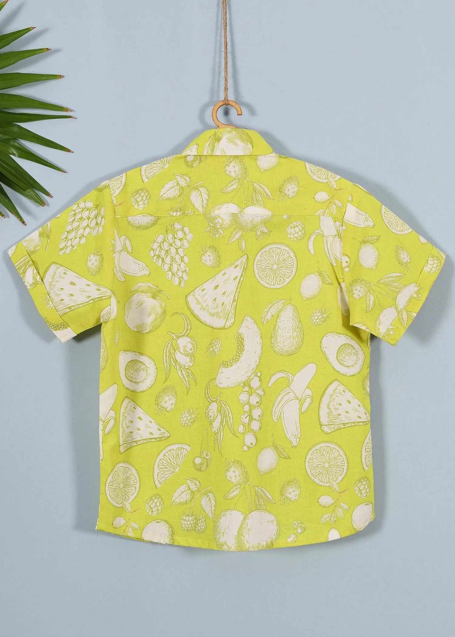 Mint Fruit Punch Cotton Boys Shirt (2-12YRS)