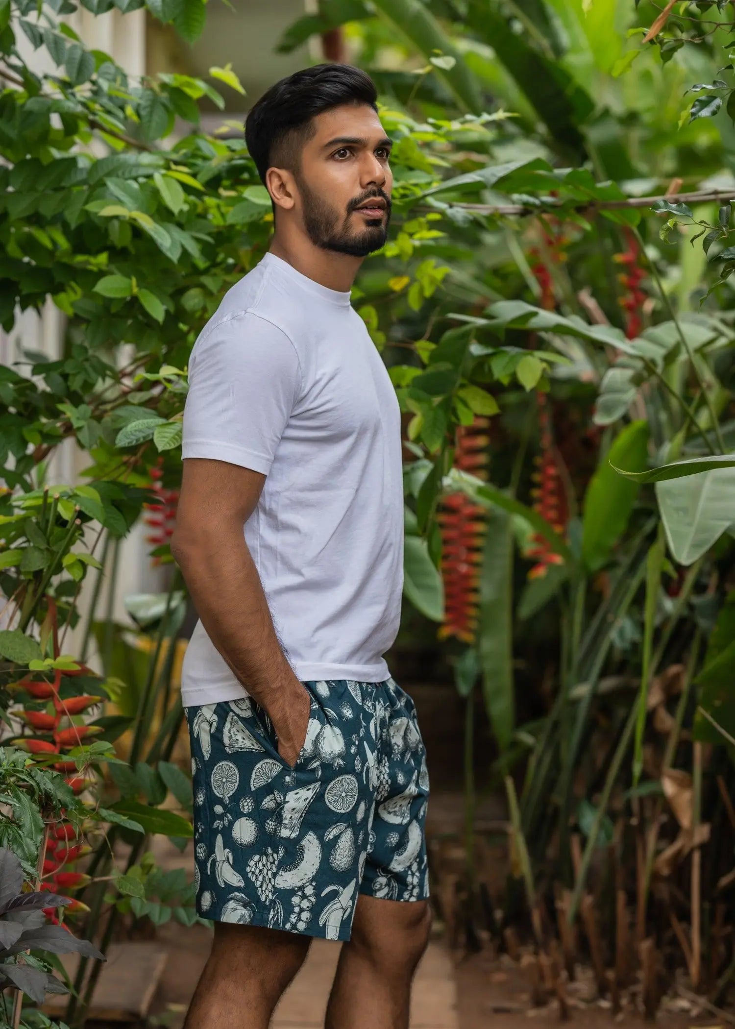 Indigo Fruit Punch Men Poplin Shorts