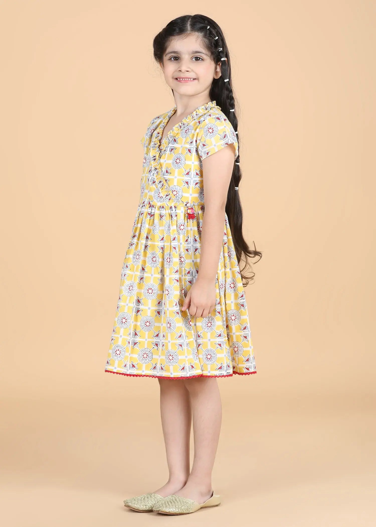 Yellow Cotton Sanya Dress Girls (6 Months- 9 Yrs)