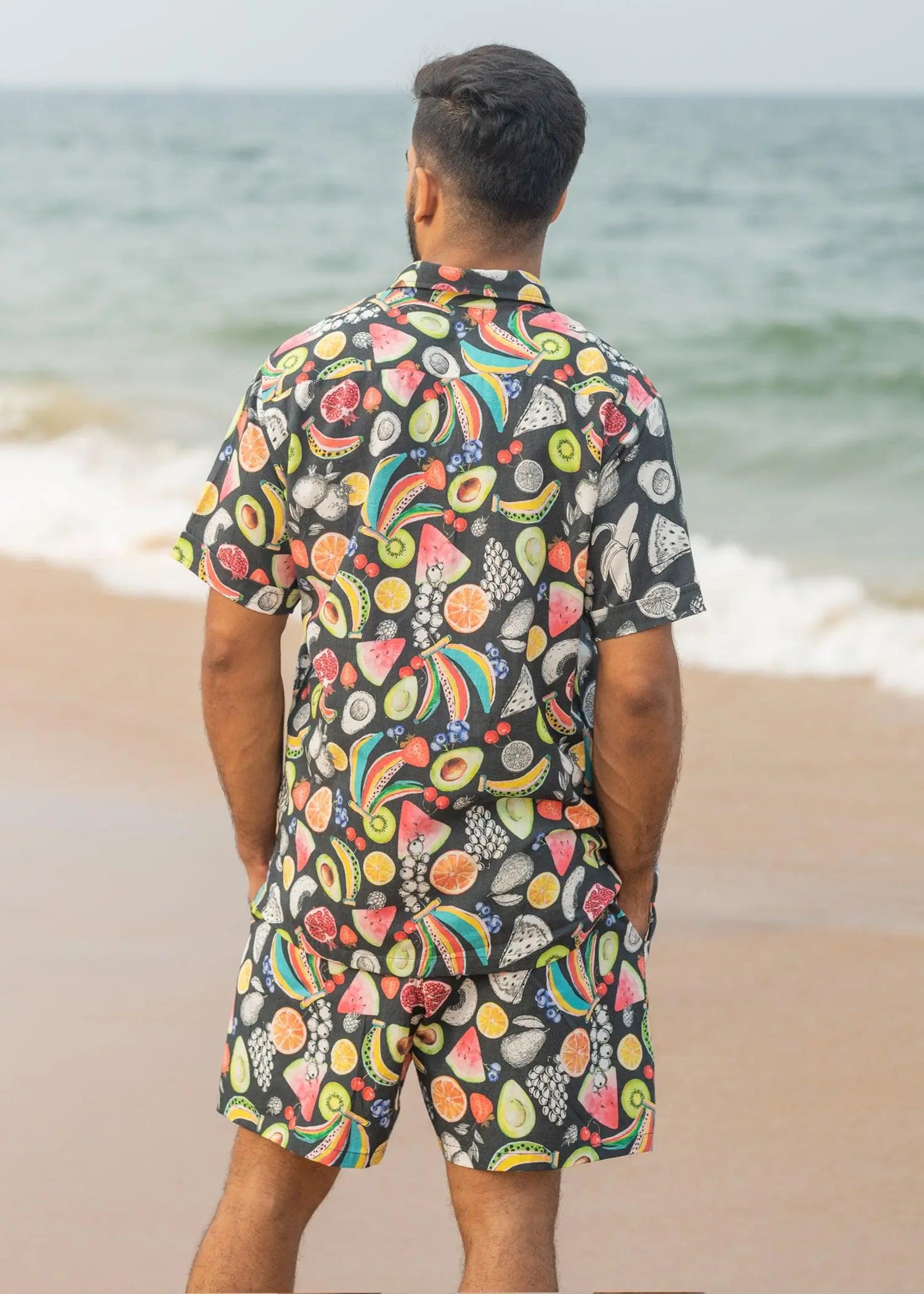 Multi Fruit Punch Cotton Half Sleeves Shirt