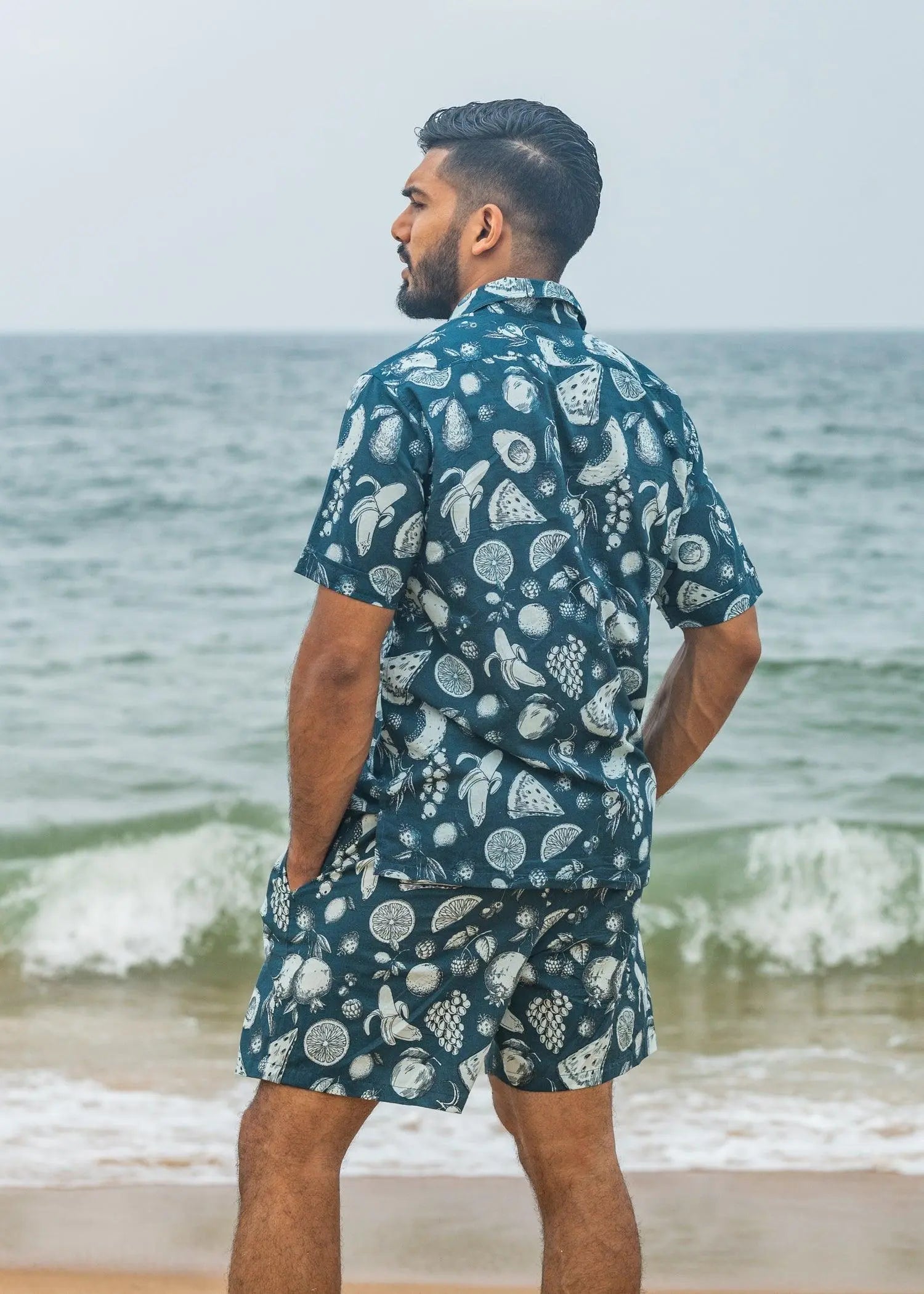 Indigo Fruit Punch Men Poplin Shorts