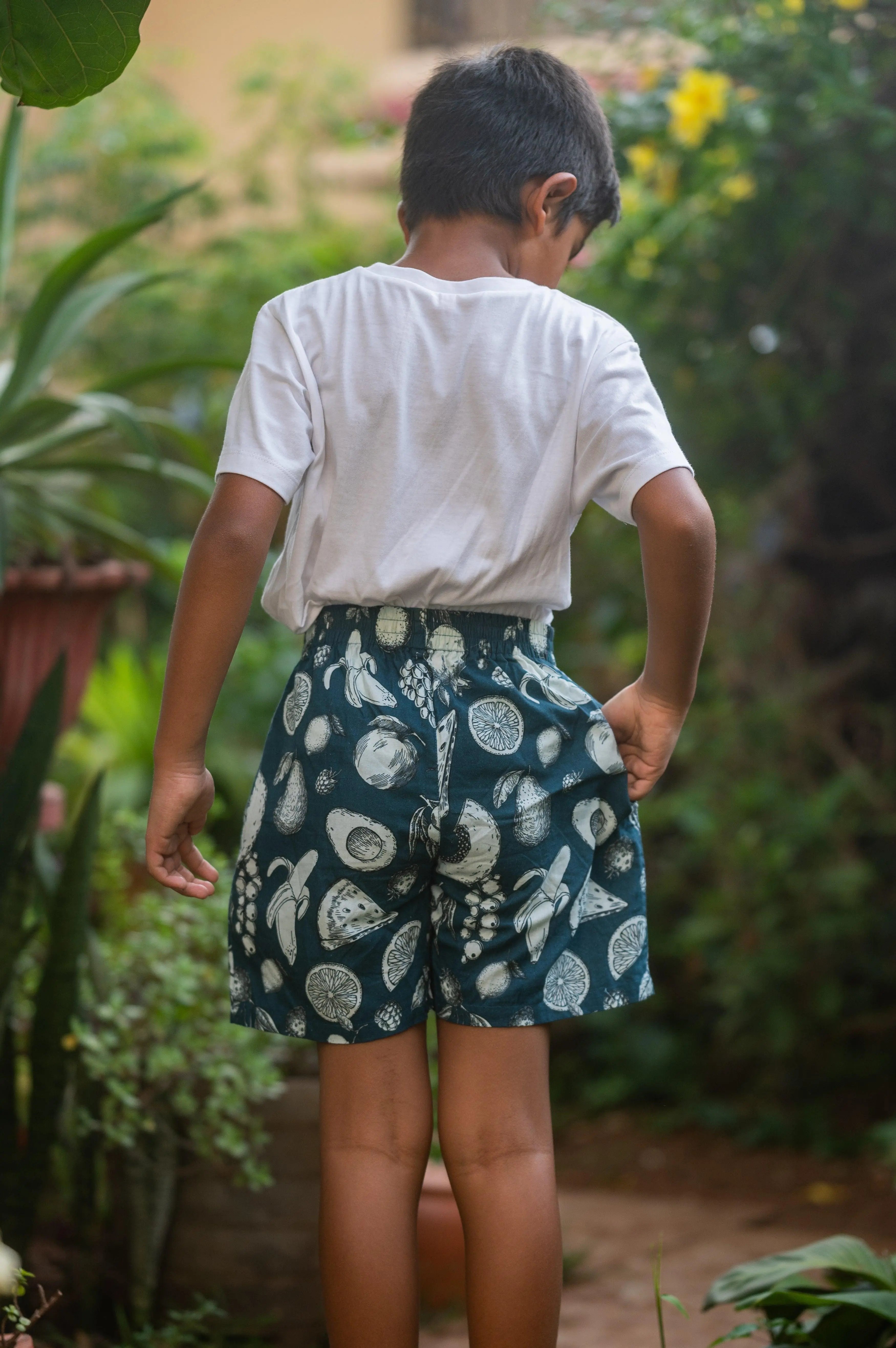 Indigo Fruit Punch Boys Poplin Shorts (1-14YRS)