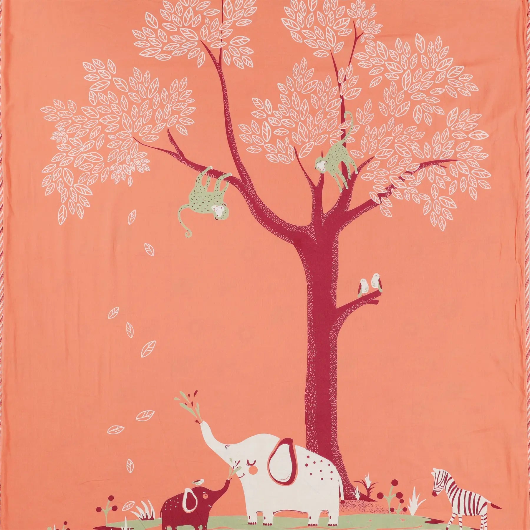 Jungle Safari Peach Cotton Dohar Baby