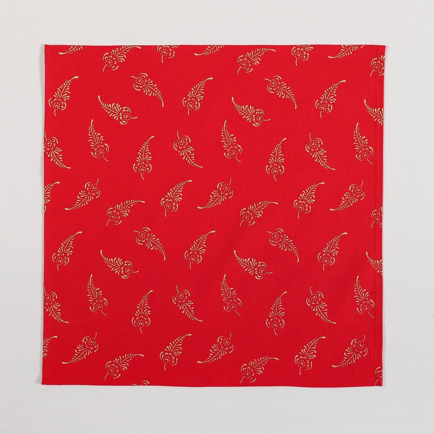 Red & Gold Cotton Napkin Set of 6