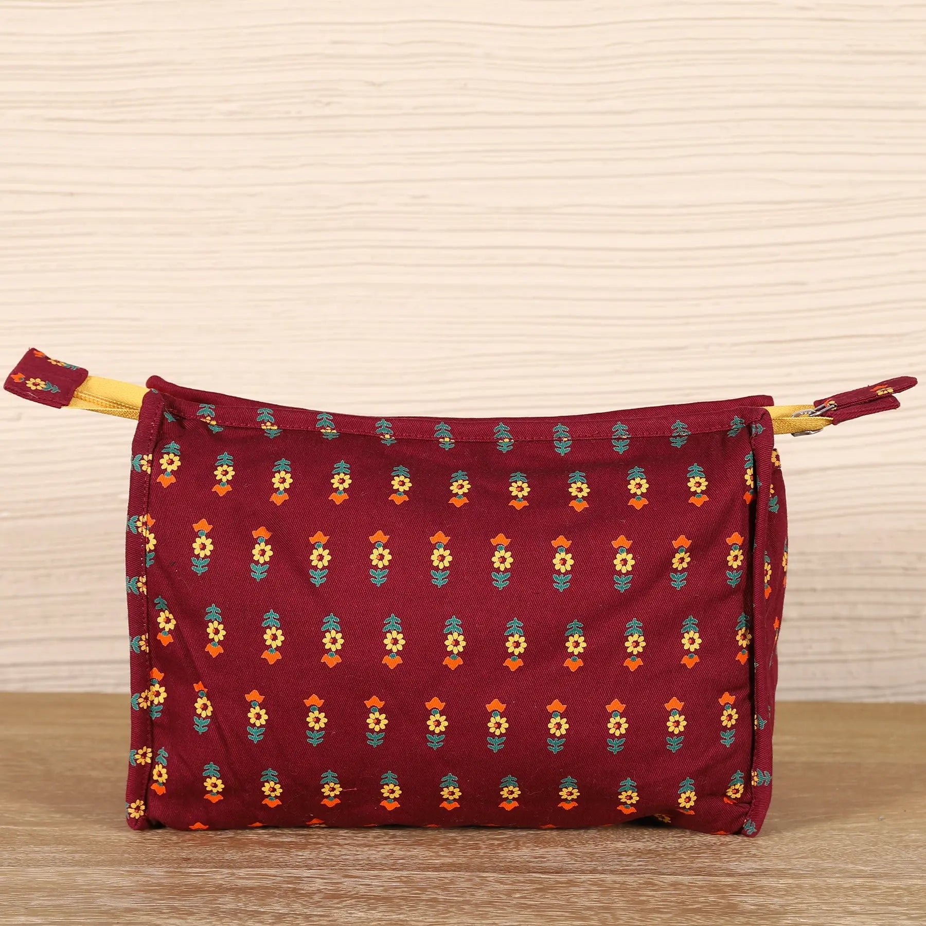 Brown Color Cotton Toilet Bag