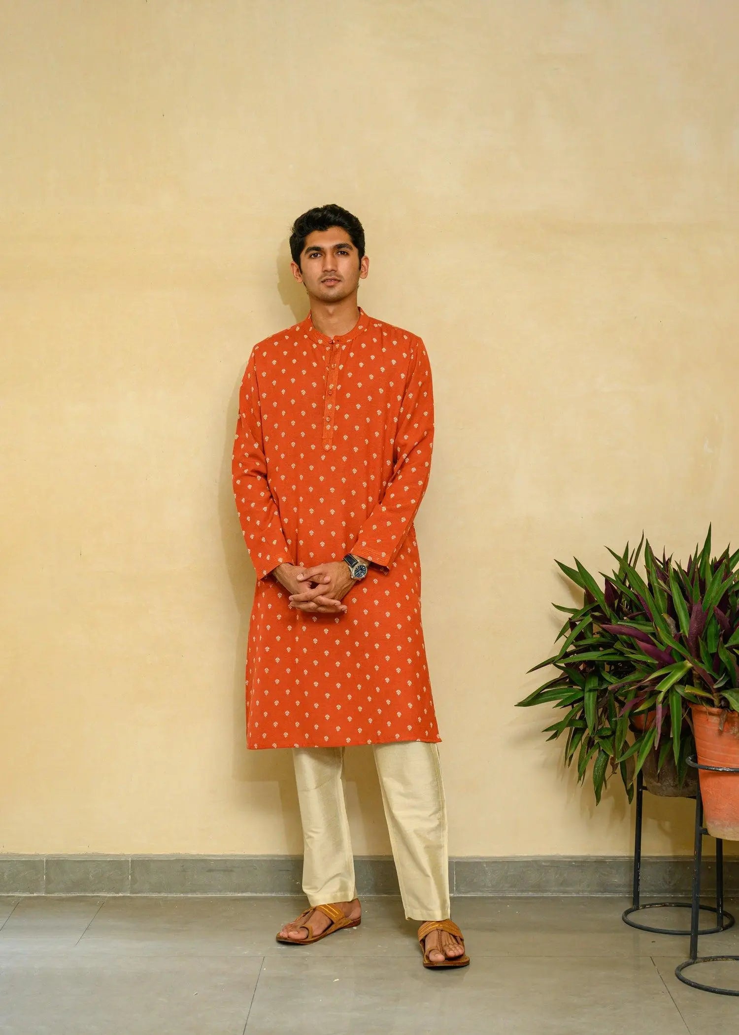 Mandarin Collar Long Kurta