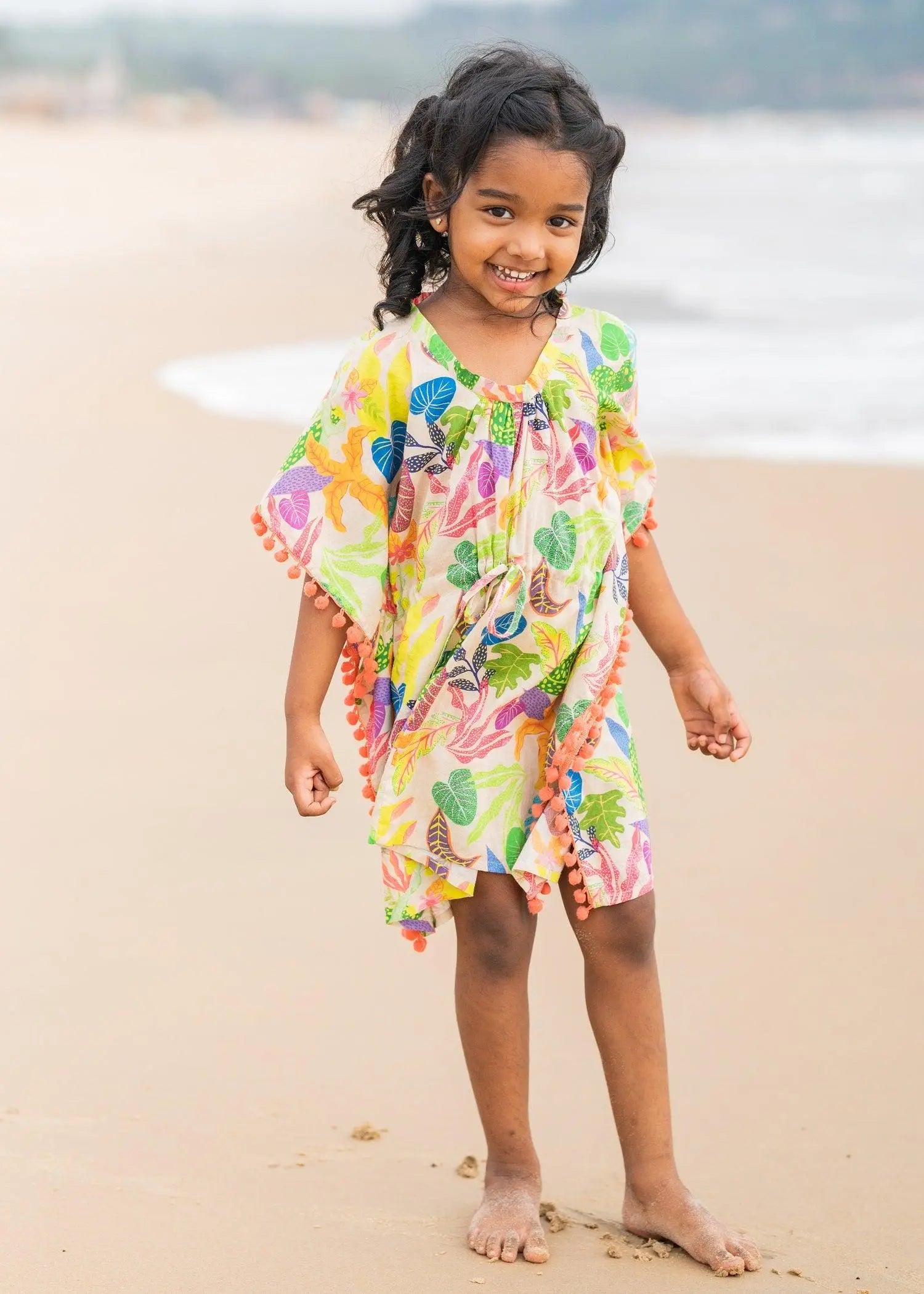 Beige Farm Rio Girls Cotton Kaftan (S-XL)